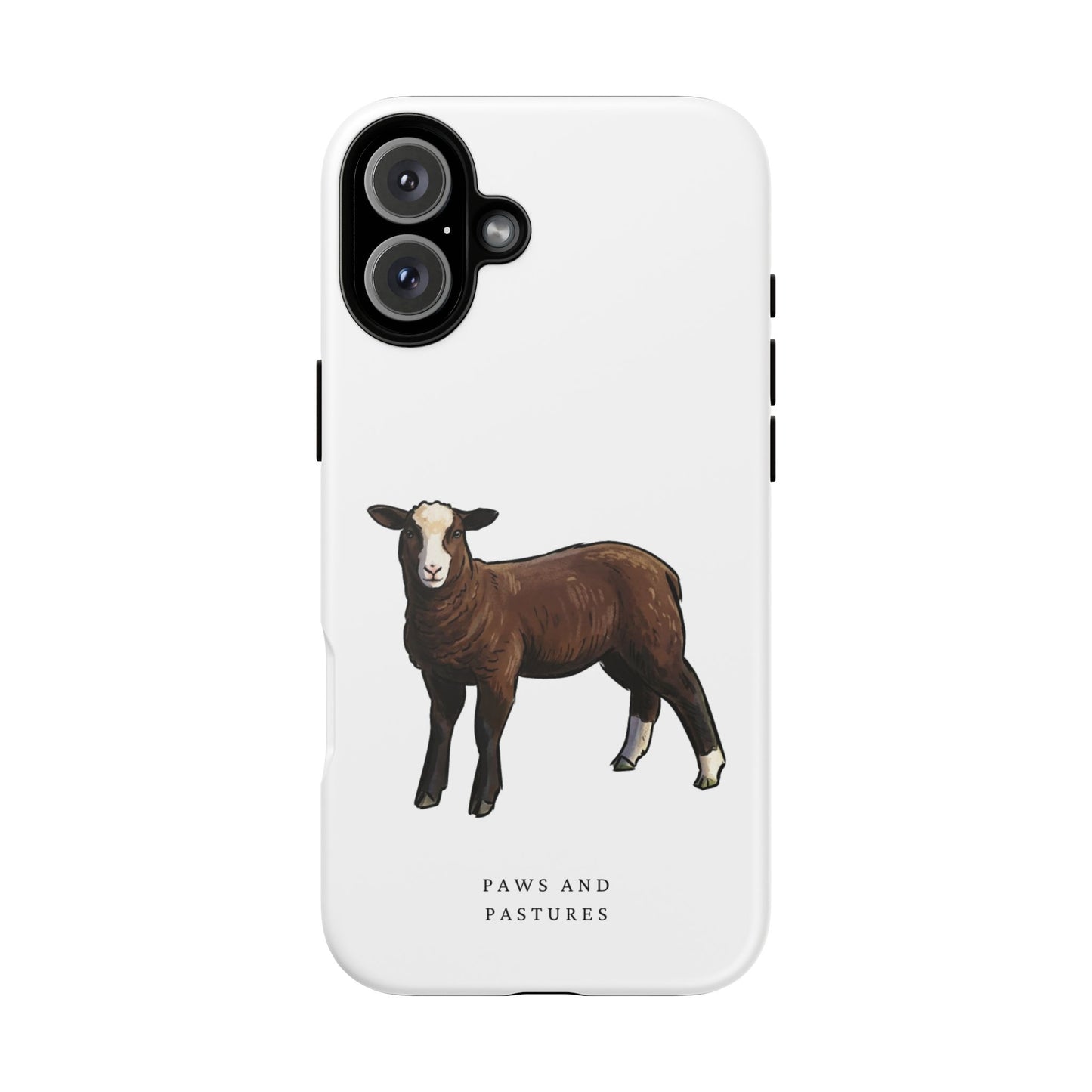Zwartble Phone Case — Brown Sheep Illustration "Paws and Pastures"