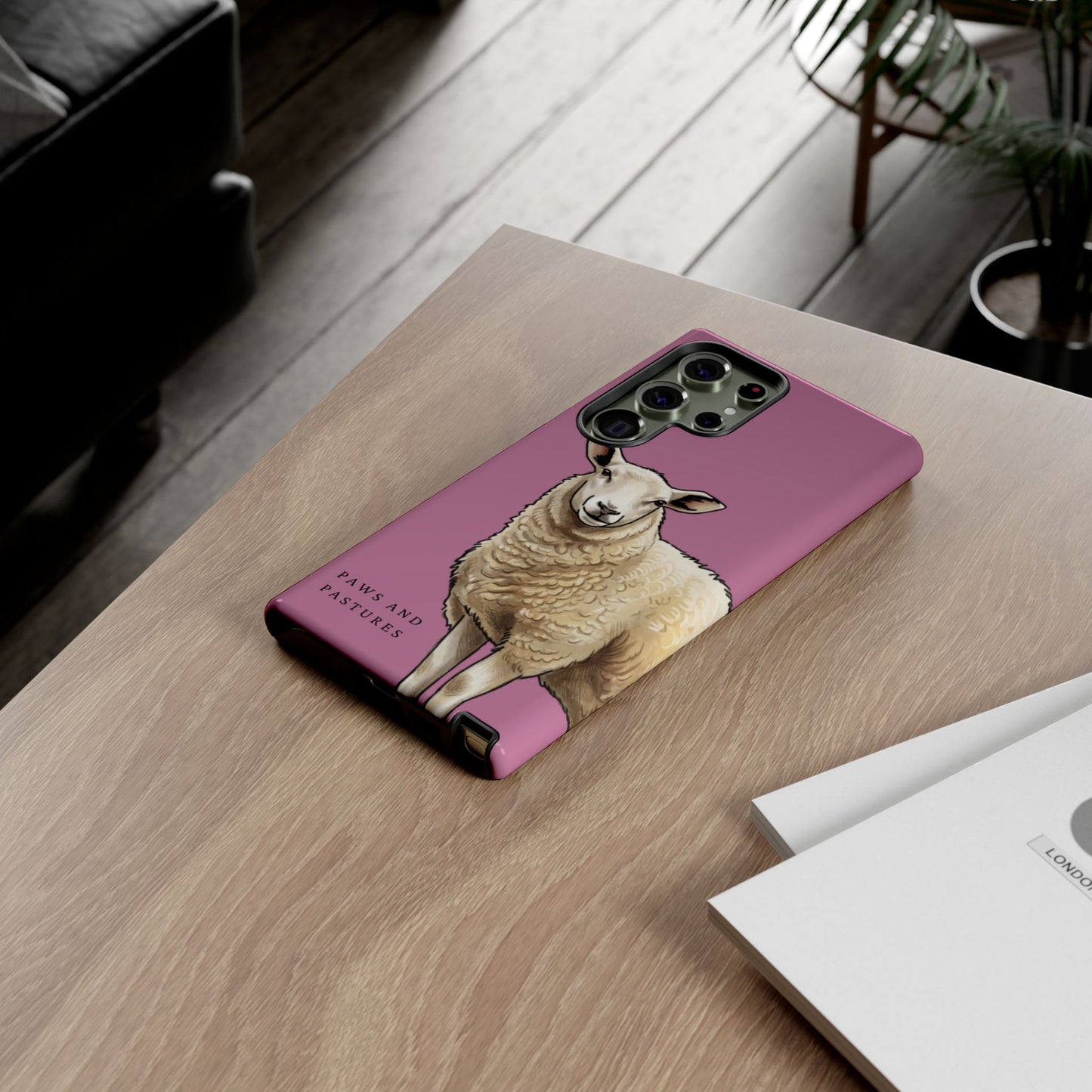 Pink Sheep Illustration Tough Phone Case