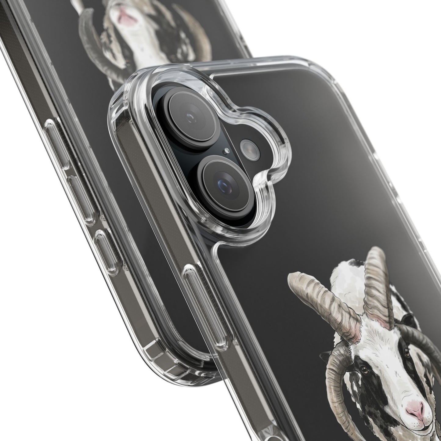 Jacob Sheep Clear Phone Case — Cute Goat Illustration Clear Case for Sheep Lovers