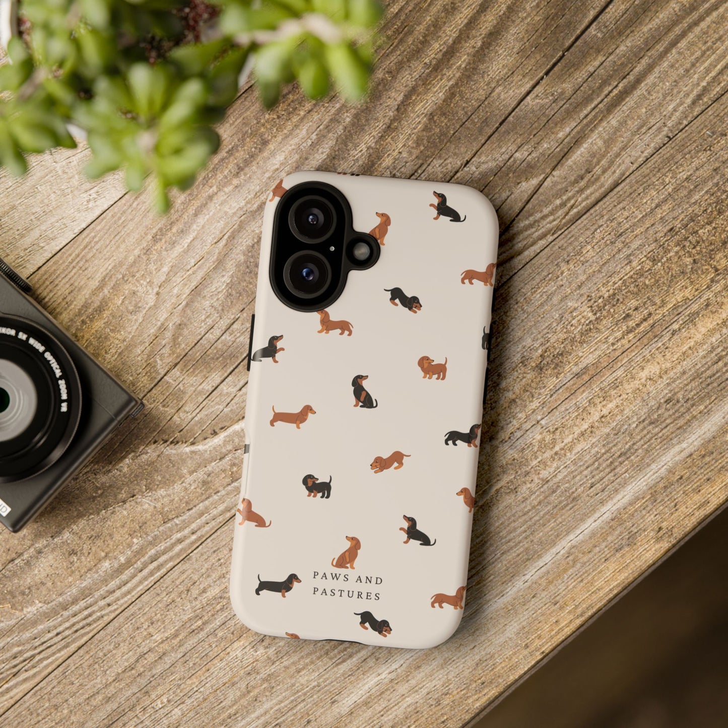 Dachshund Pattern Phone Case — Cute Wiener Dog Protective Cover