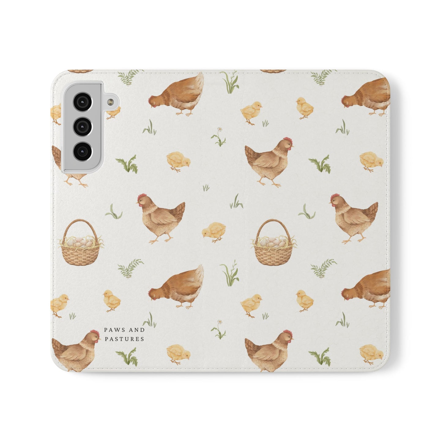 Flip Case – Watercolor Chickens & Baskets Phone Wallet Case