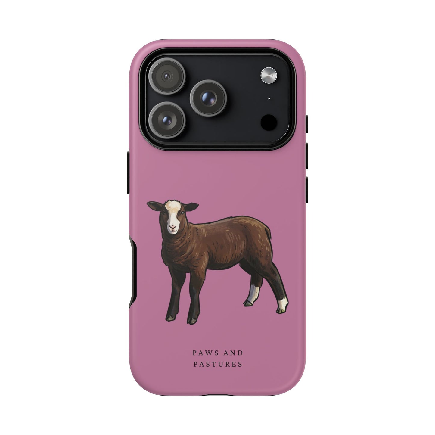 Zwartble Phone Case — Brown Sheep Illustration "Paws and Pastures"