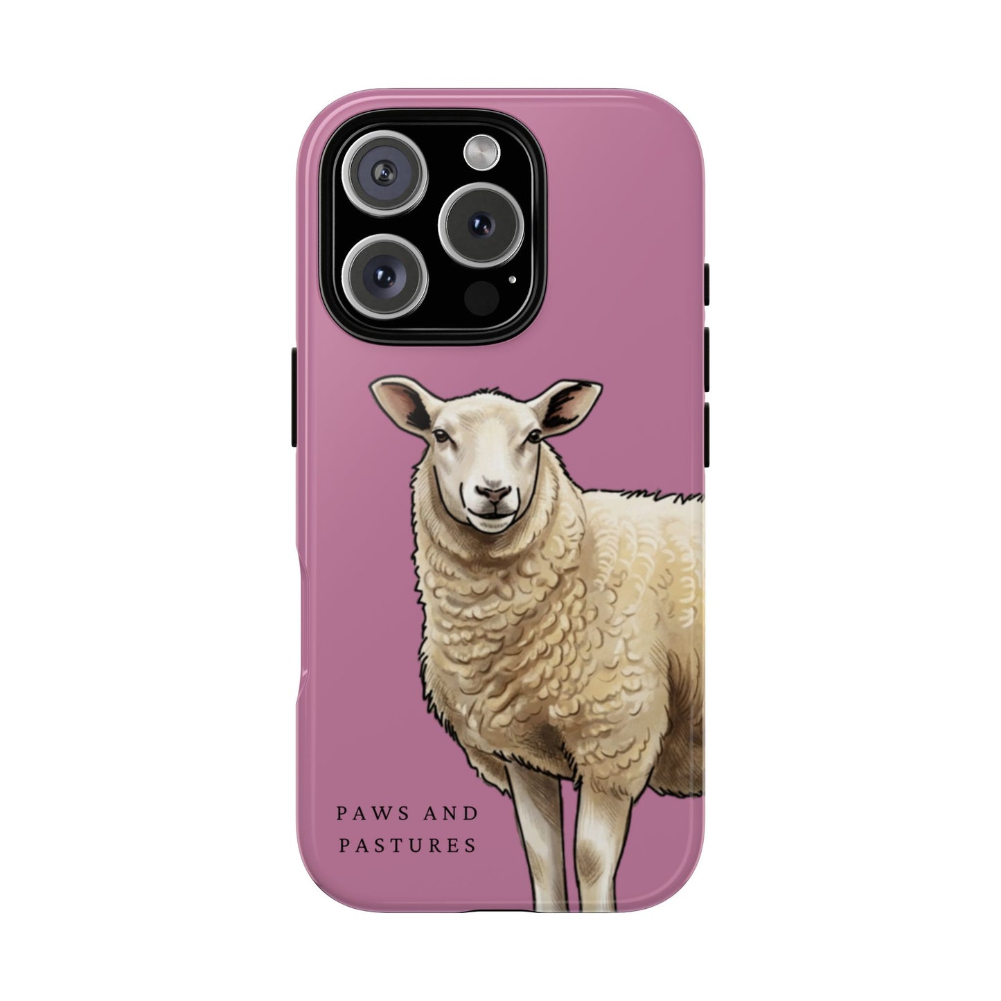 Pink Sheep Illustration Tough Phone Case