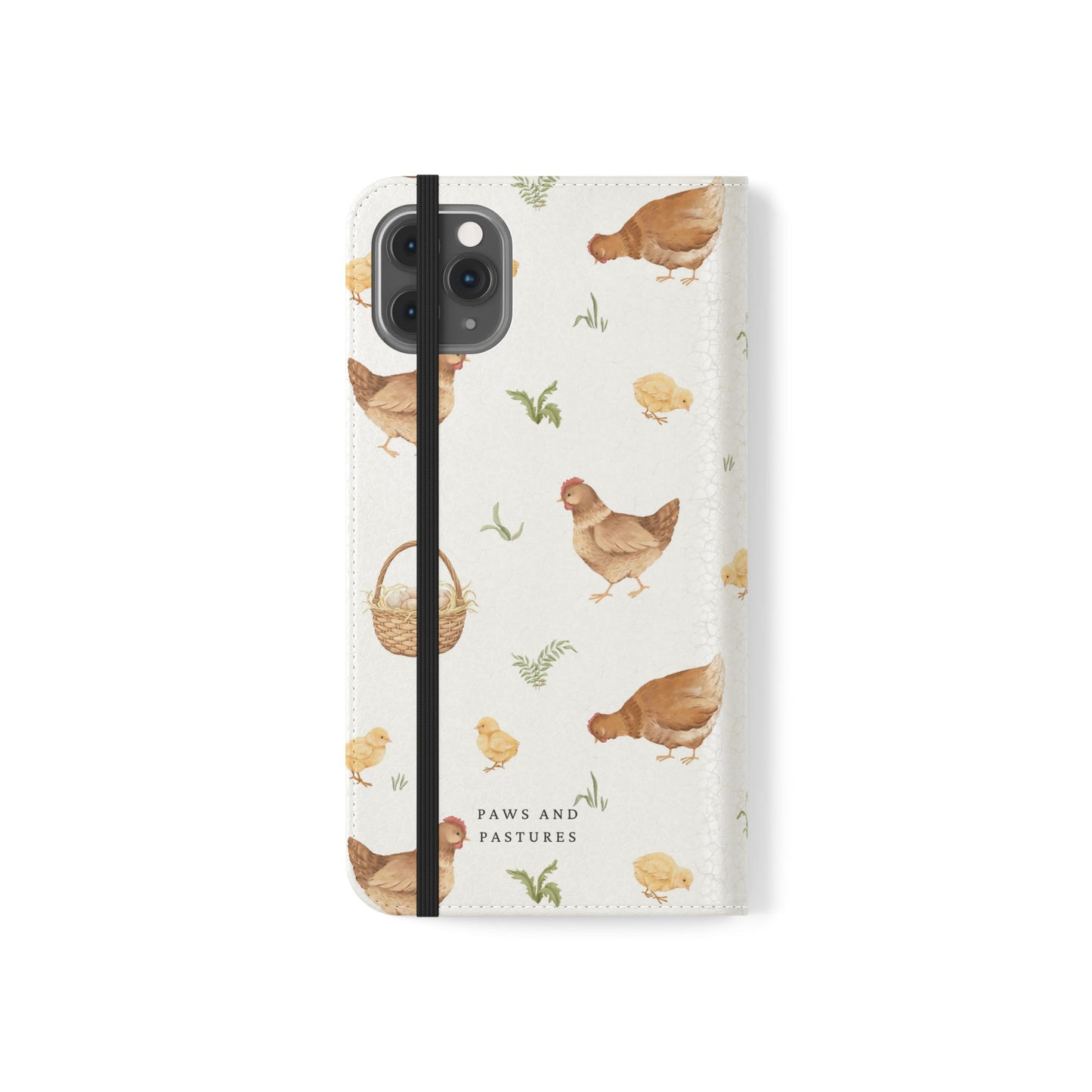 Flip Case – Watercolor Chickens & Baskets Phone Wallet Case