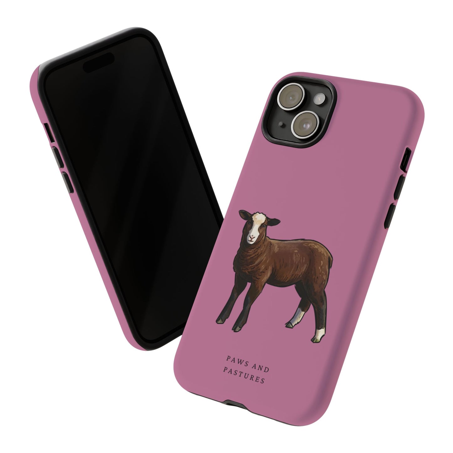 Zwartble Phone Case — Brown Sheep Illustration "Paws and Pastures"