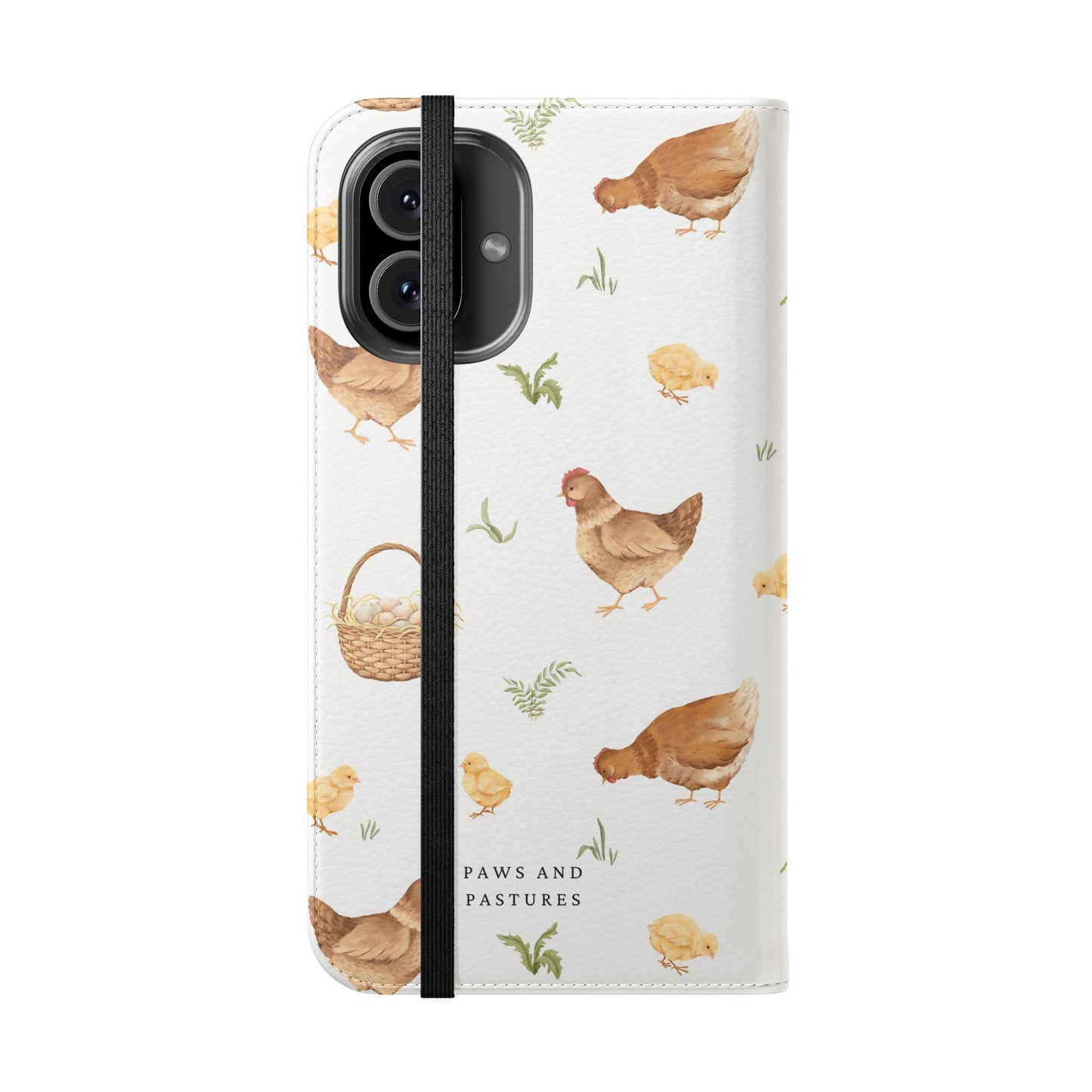 Flip Case – Watercolor Chickens & Baskets Phone Wallet Case