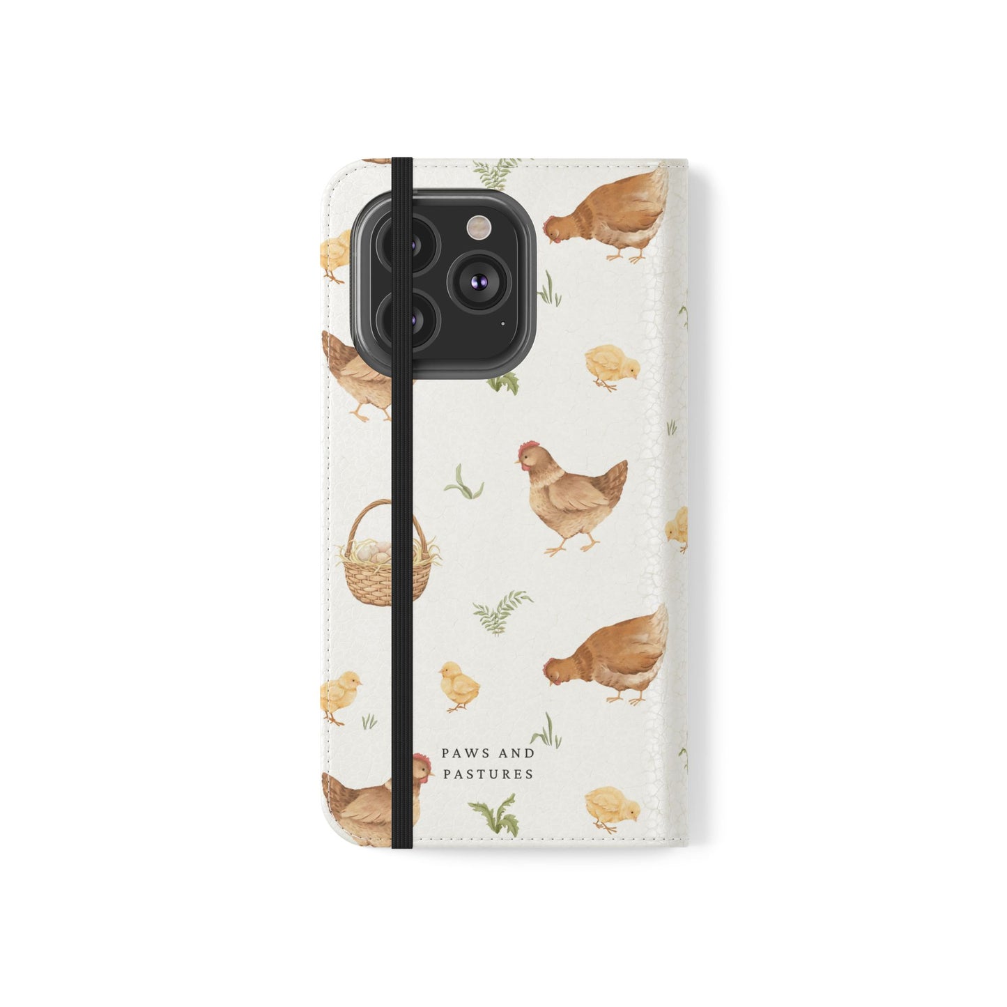 Flip Case – Watercolor Chickens & Baskets Phone Wallet Case