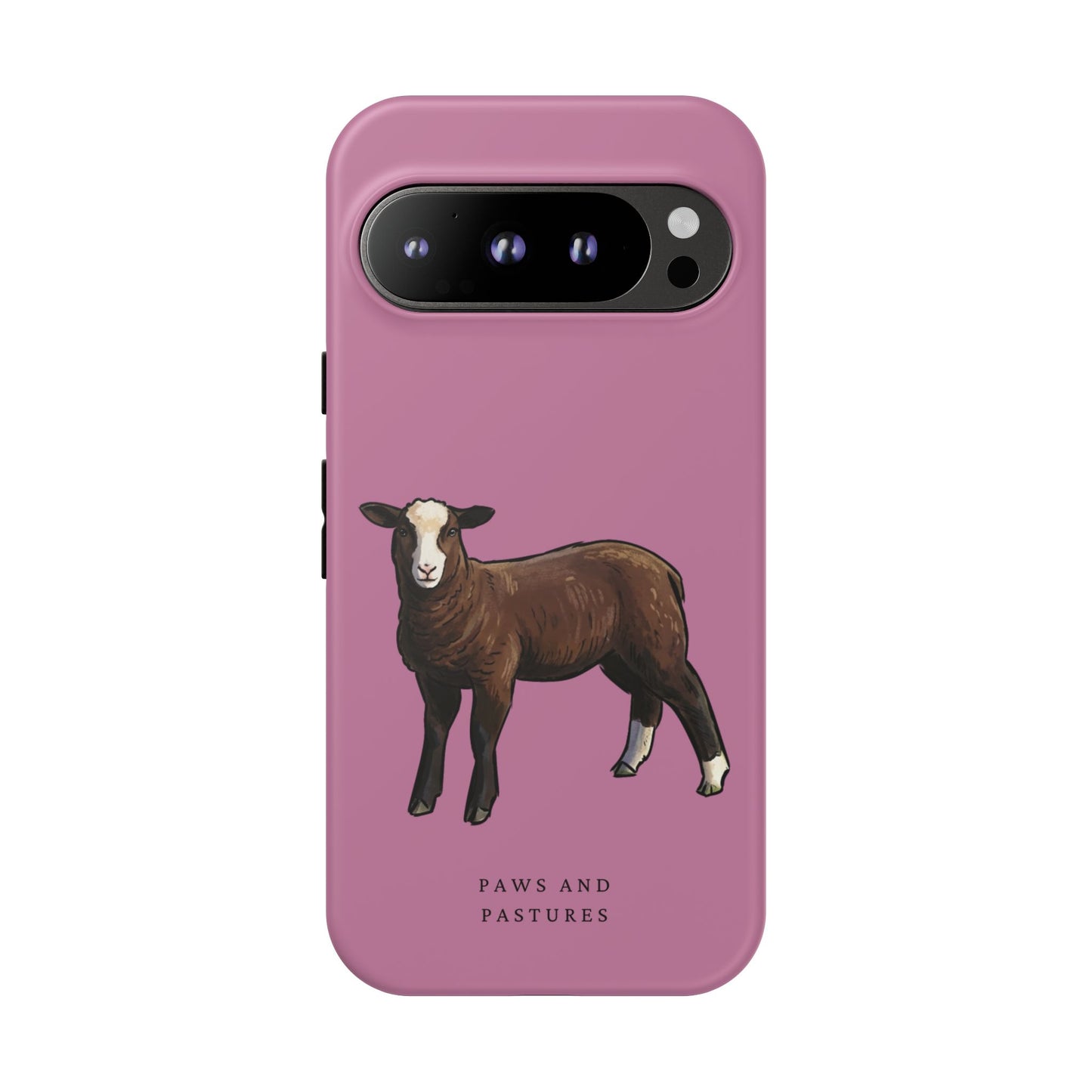 Zwartble Phone Case — Brown Sheep Illustration "Paws and Pastures"