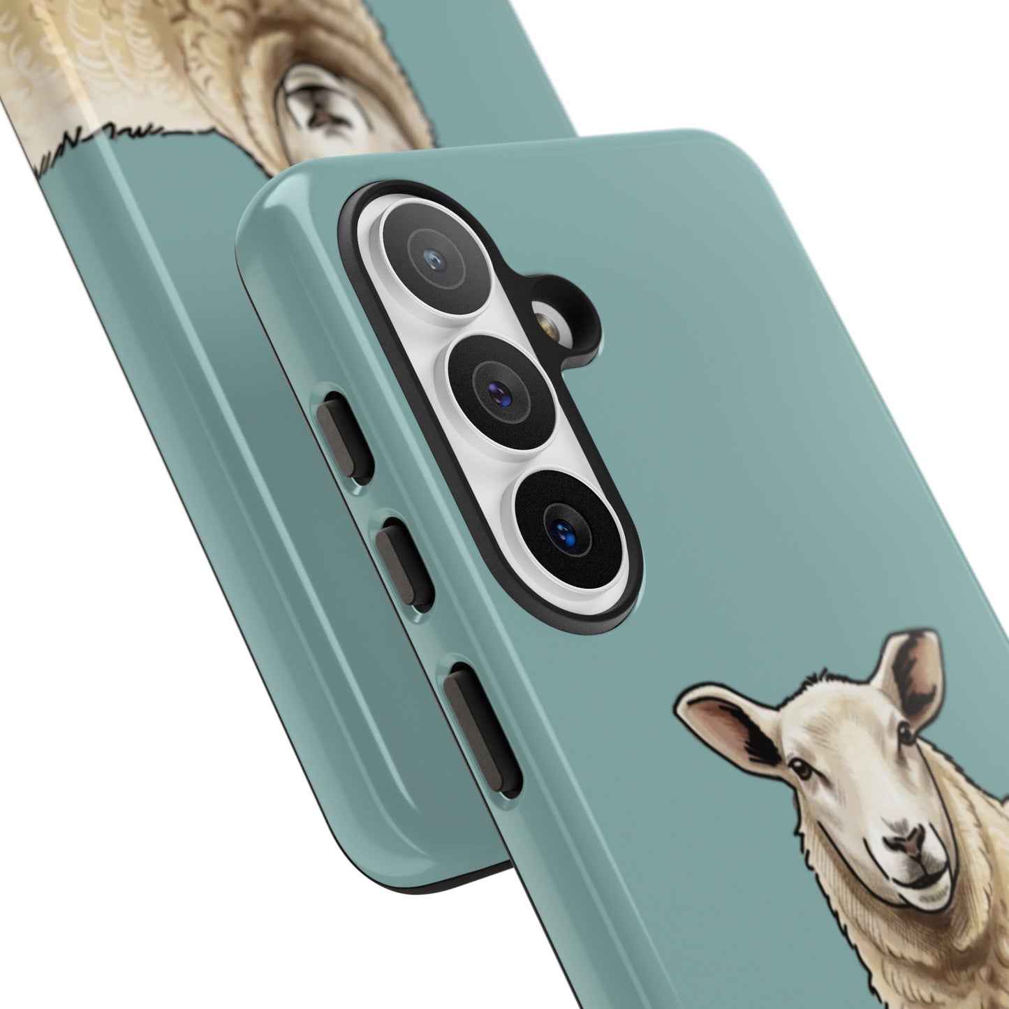 Teal Sheep Illustration Tough Phone Case