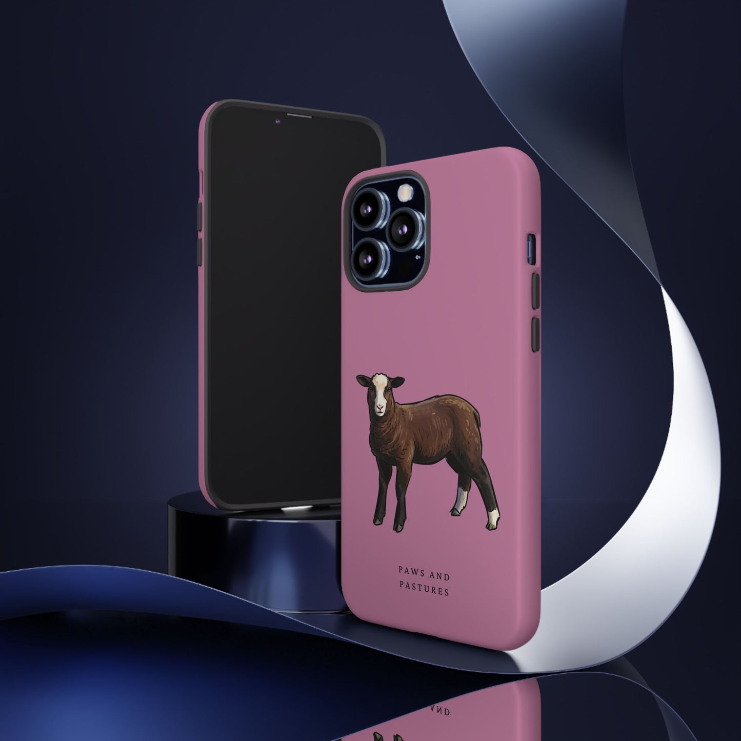 Zwartble Phone Case — Brown Sheep Illustration "Paws and Pastures"