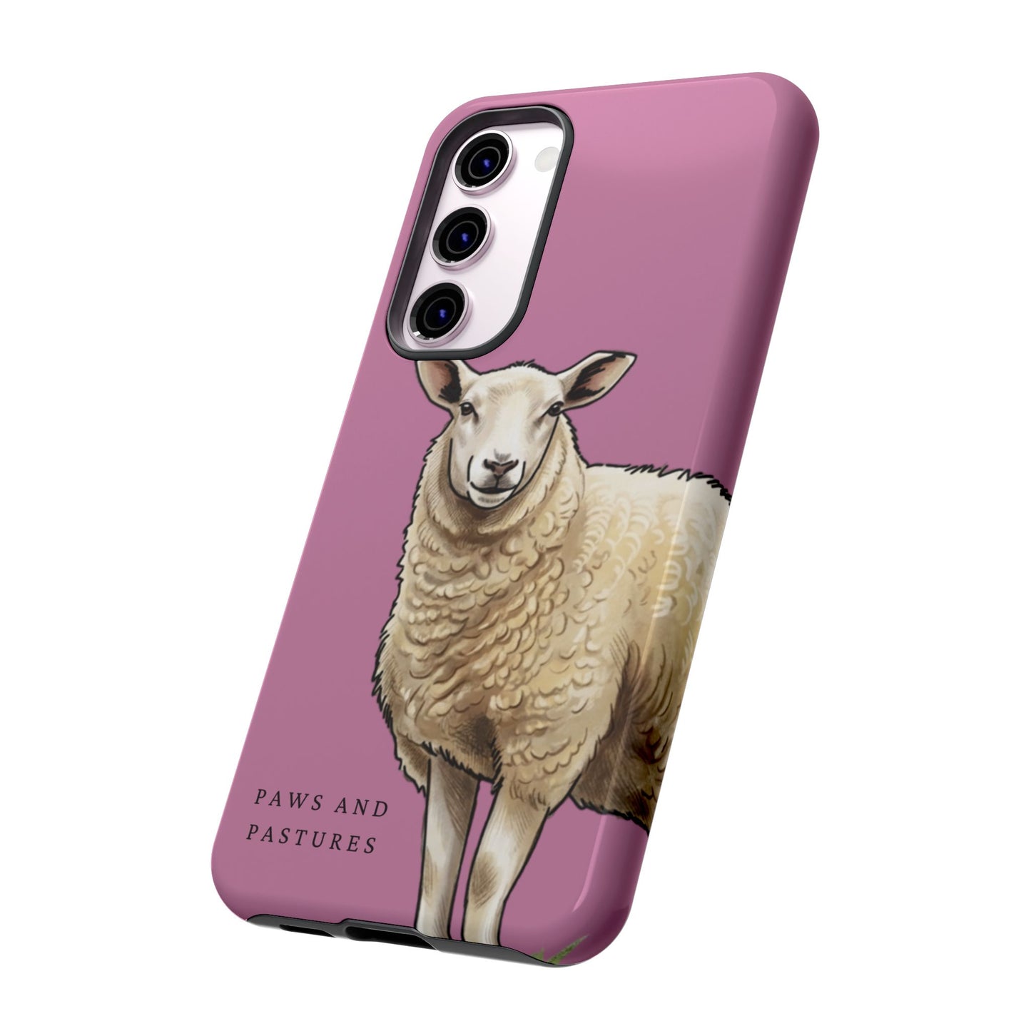 Pink Sheep Illustration Tough Phone Case