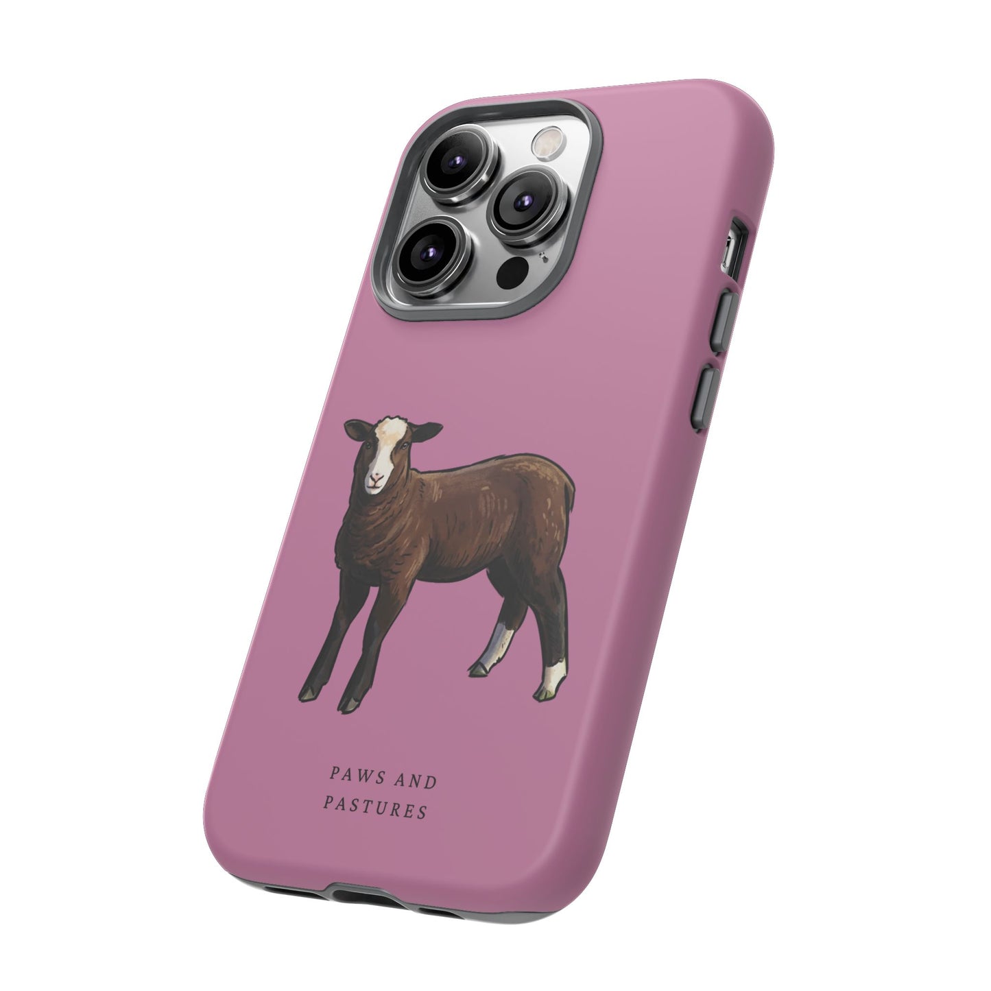 Zwartble Phone Case — Brown Sheep Illustration "Paws and Pastures"