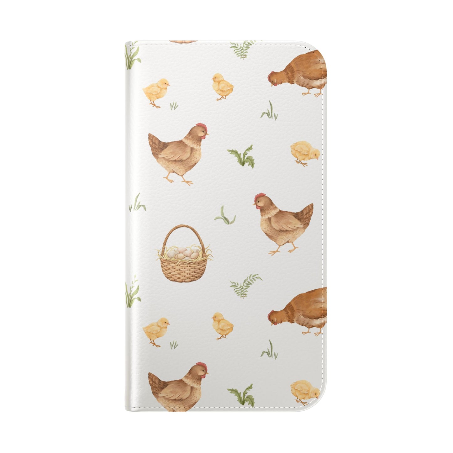 Flip Case – Watercolor Chickens & Baskets Phone Wallet Case