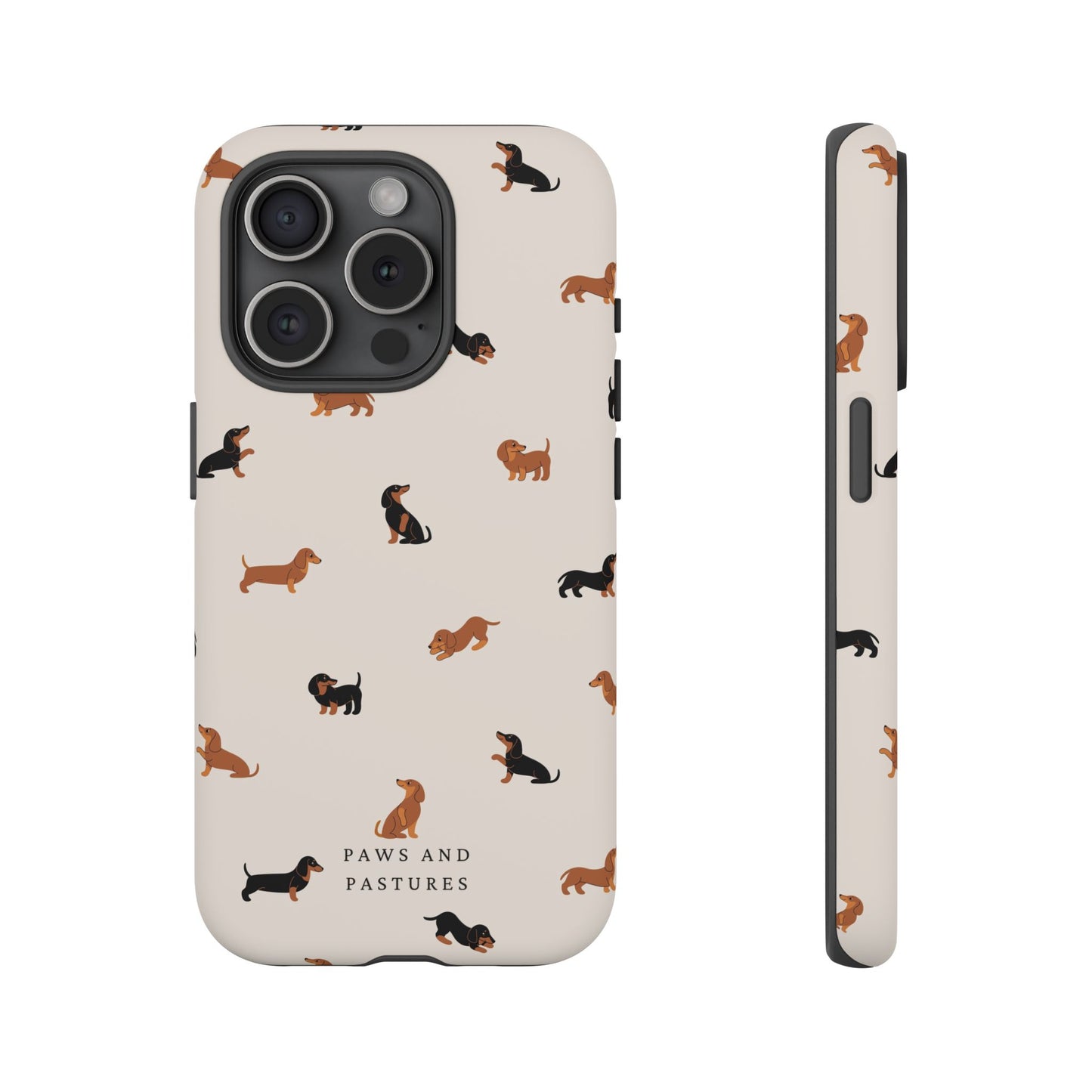Dachshund Pattern Phone Case — Cute Wiener Dog Protective Cover