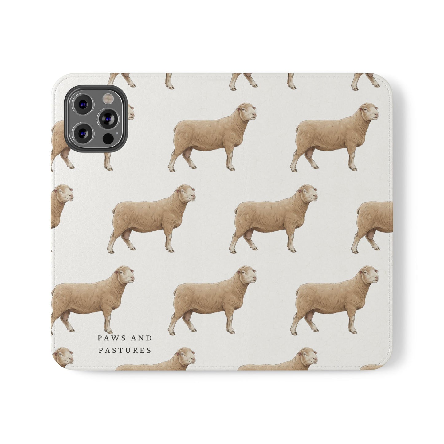Sheep Pattern iPhone Flip Case