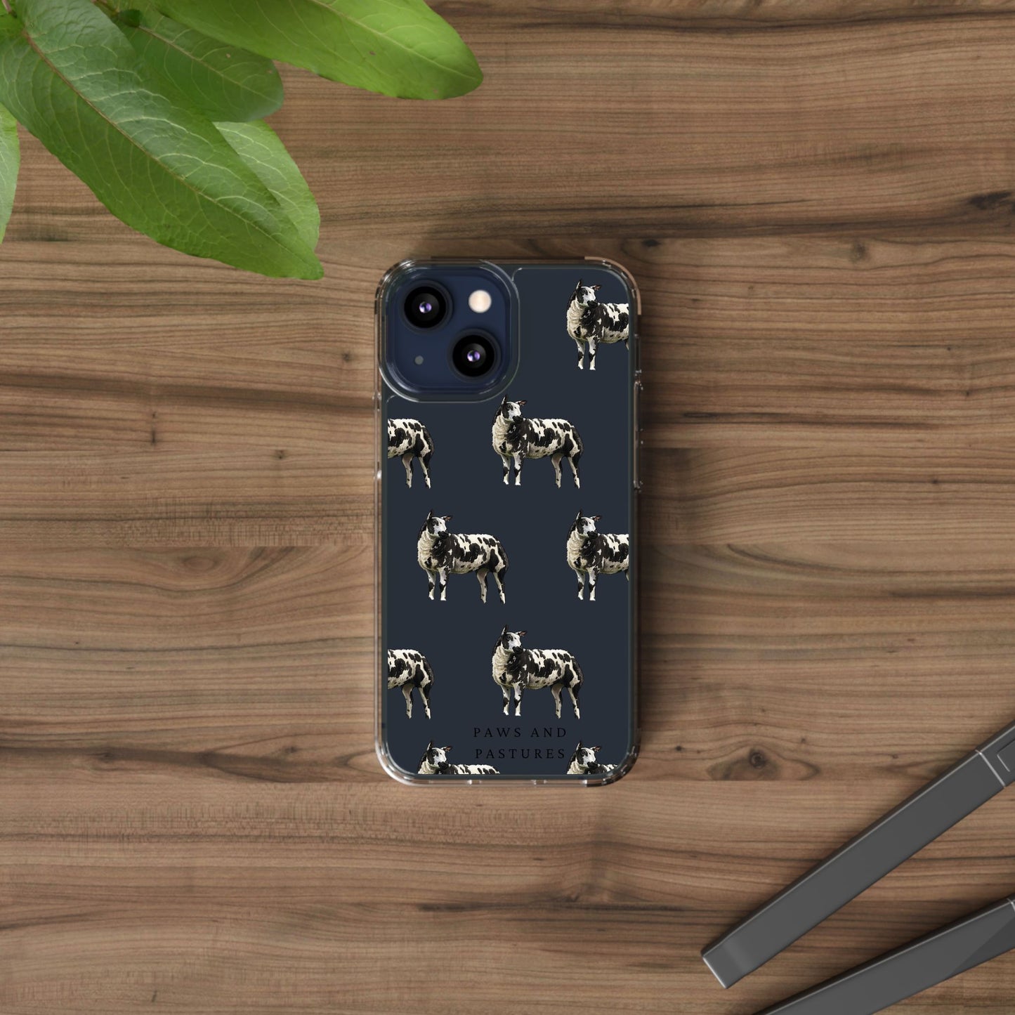 Dutch Spotted Sheep Pattern iPhone Clear Case