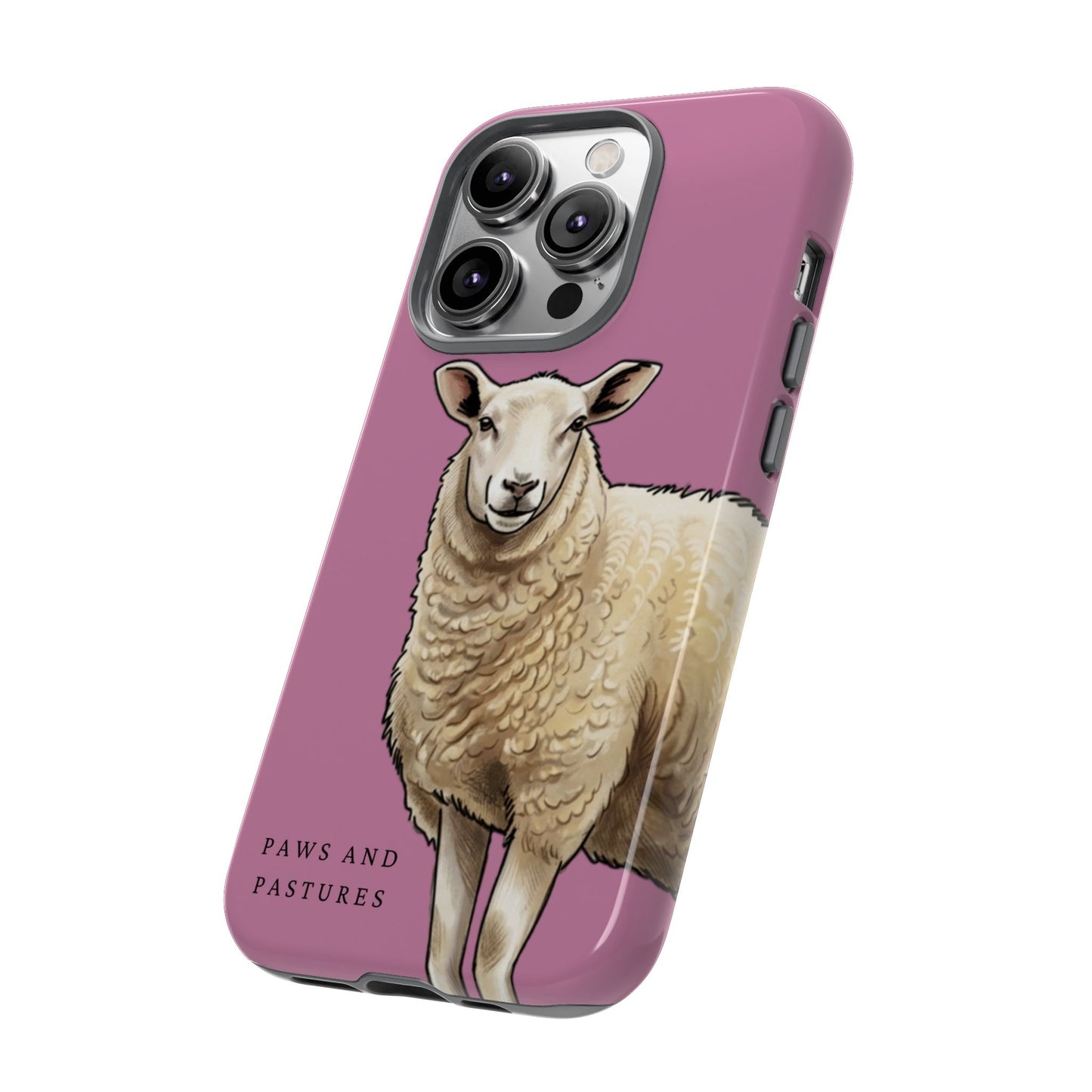 Pink Sheep Illustration Tough Phone Case