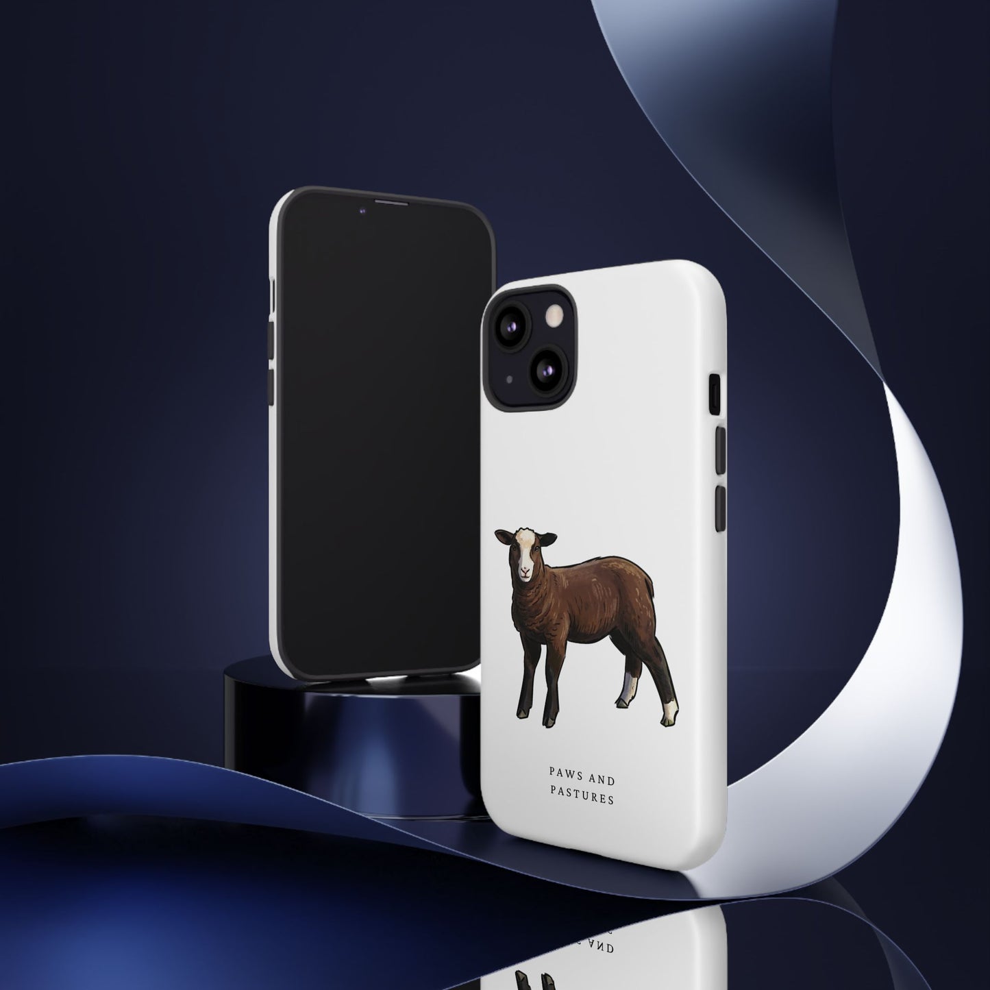 Zwartble Phone Case — Brown Sheep Illustration "Paws and Pastures"