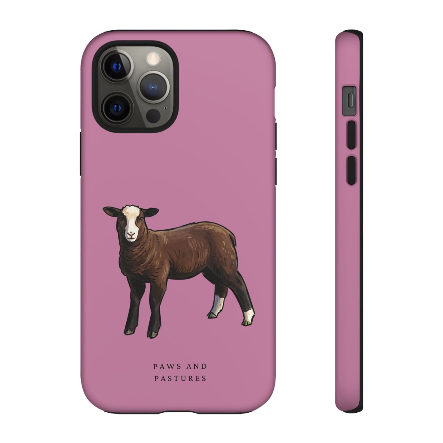 Zwartble Phone Case — Brown Sheep Illustration "Paws and Pastures"