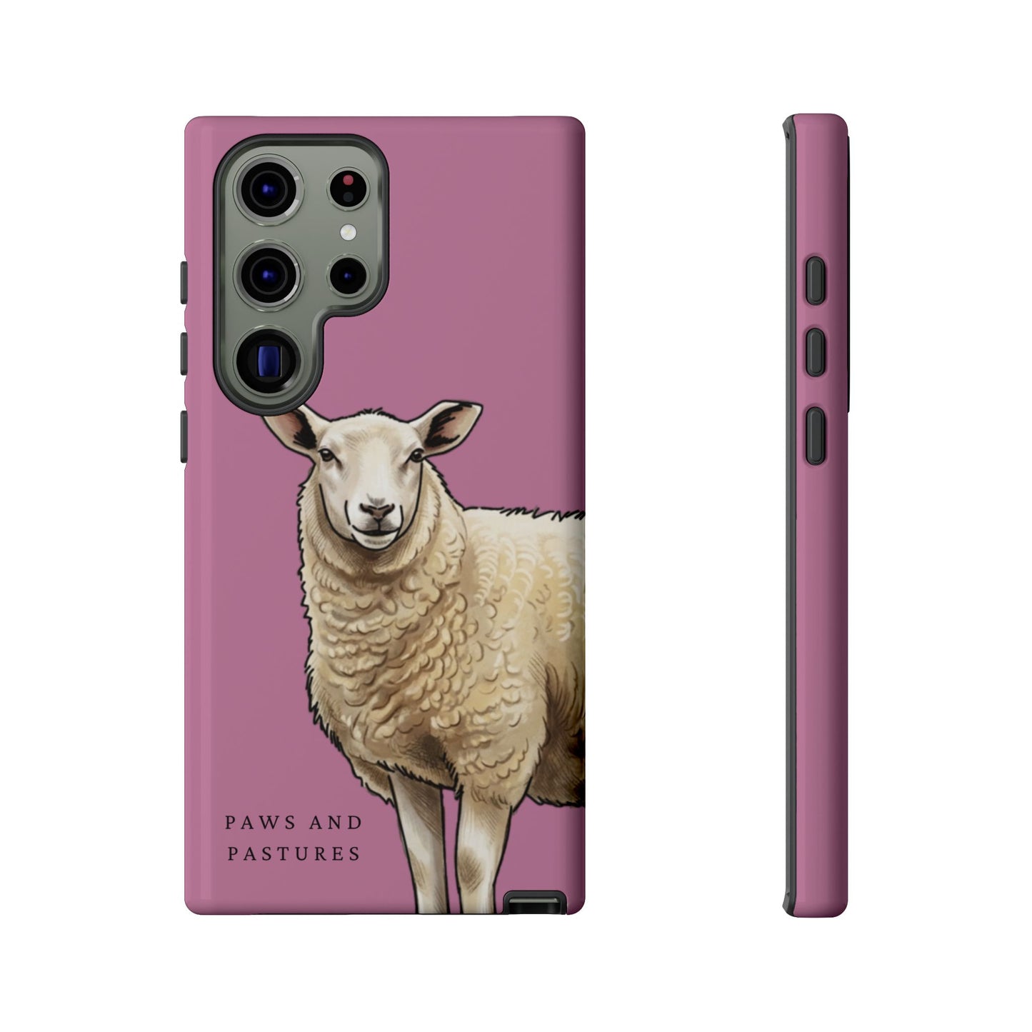 Pink Sheep Illustration Tough Phone Case