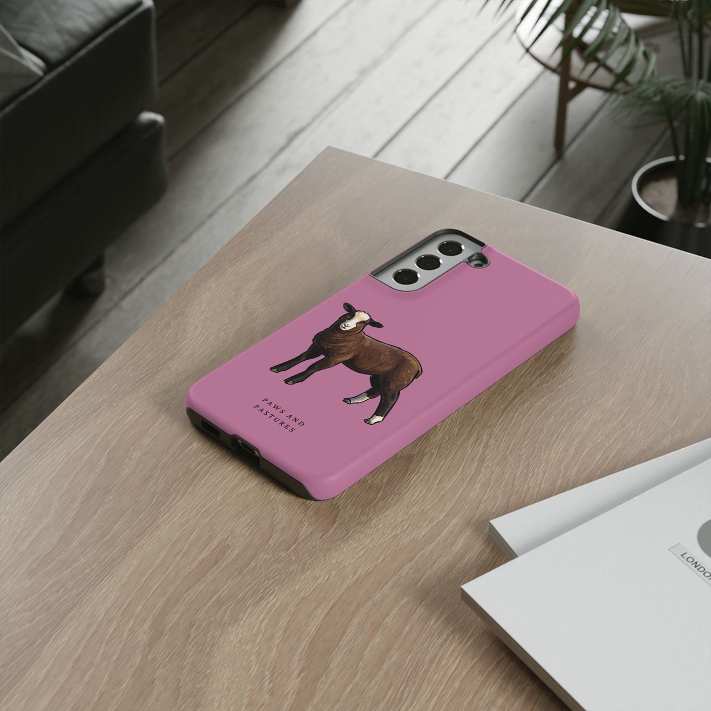Zwartble Phone Case — Brown Sheep Illustration "Paws and Pastures"