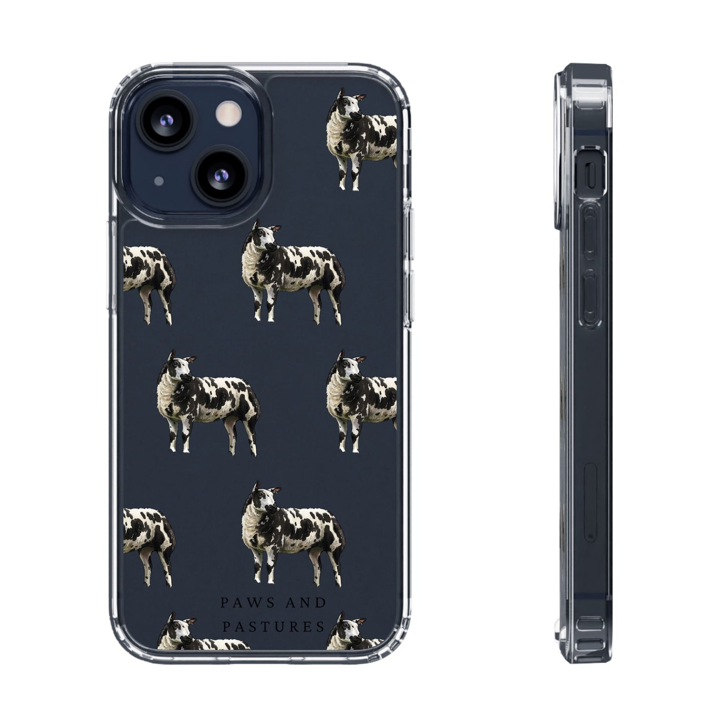 Dutch Spotted Sheep Pattern iPhone Clear Case