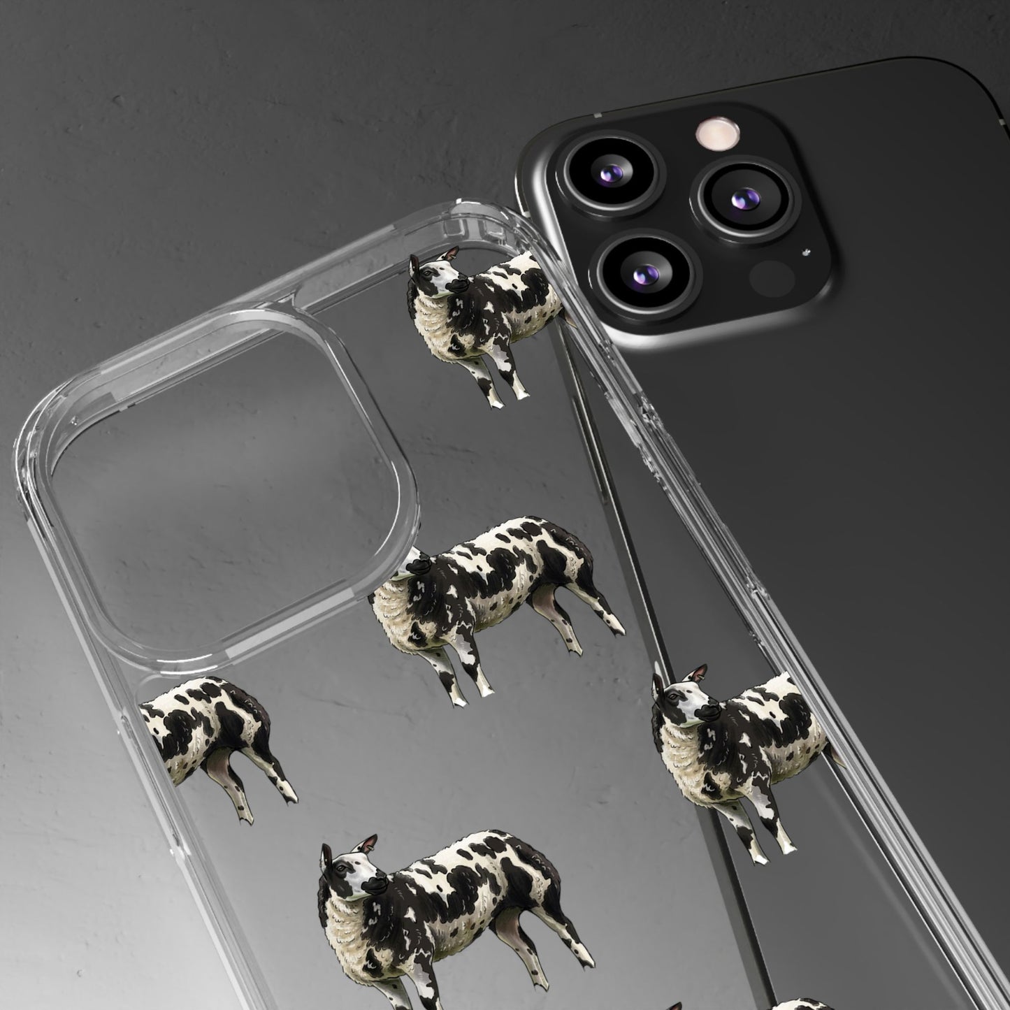 Dutch Spotted Sheep Pattern iPhone Clear Case