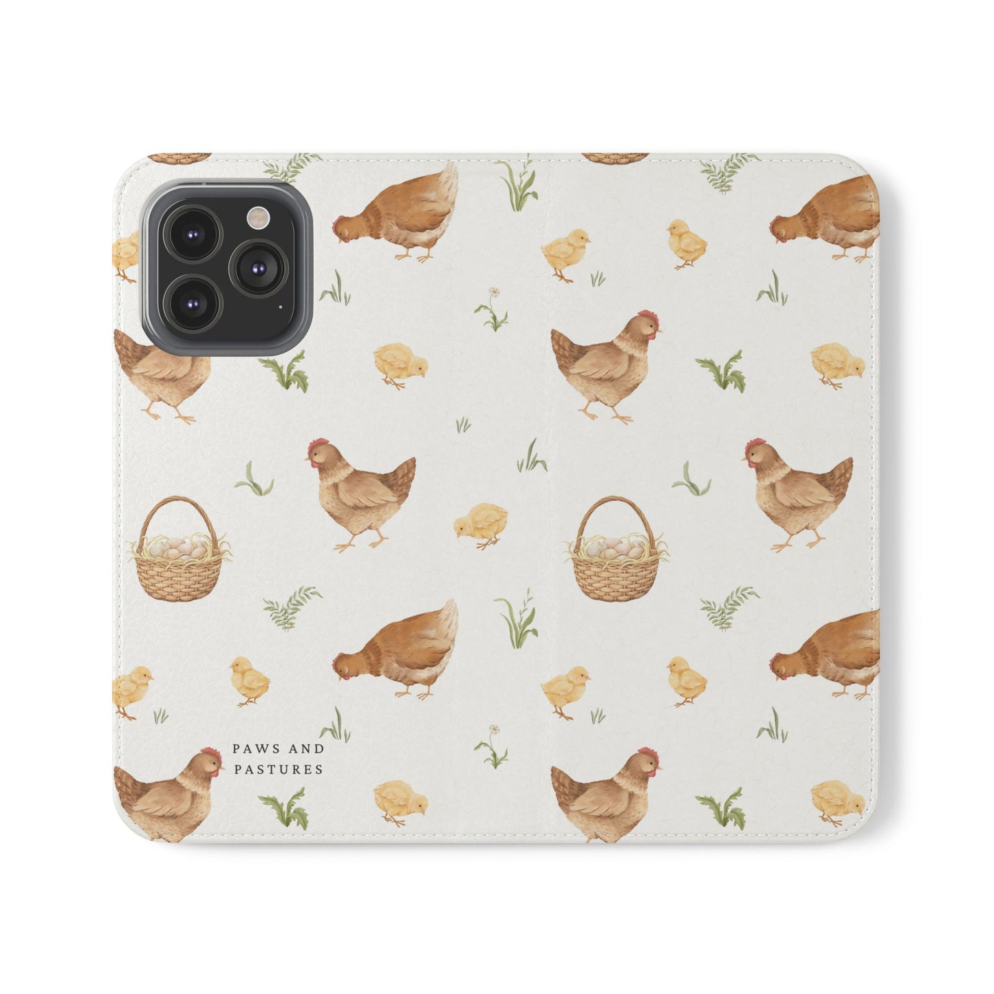 Flip Case – Watercolor Chickens & Baskets Phone Wallet Case