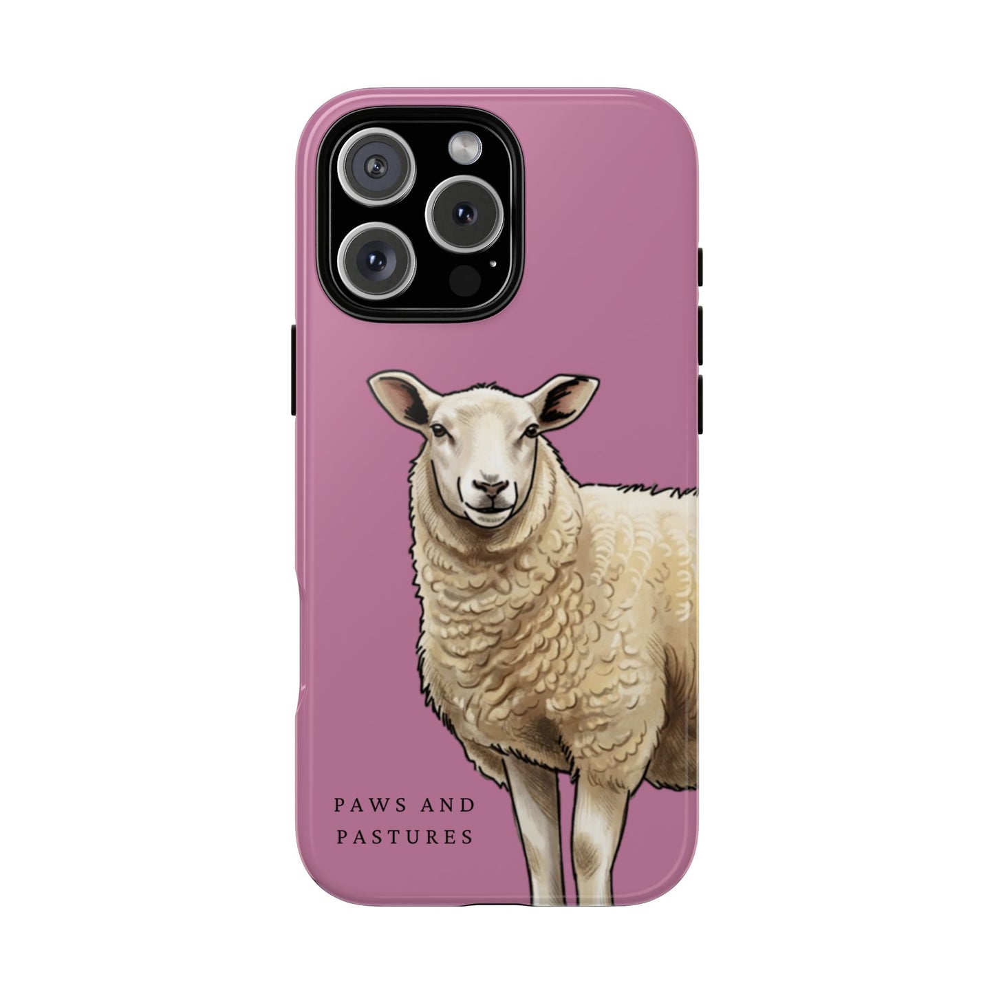Pink Sheep Illustration Tough Phone Case