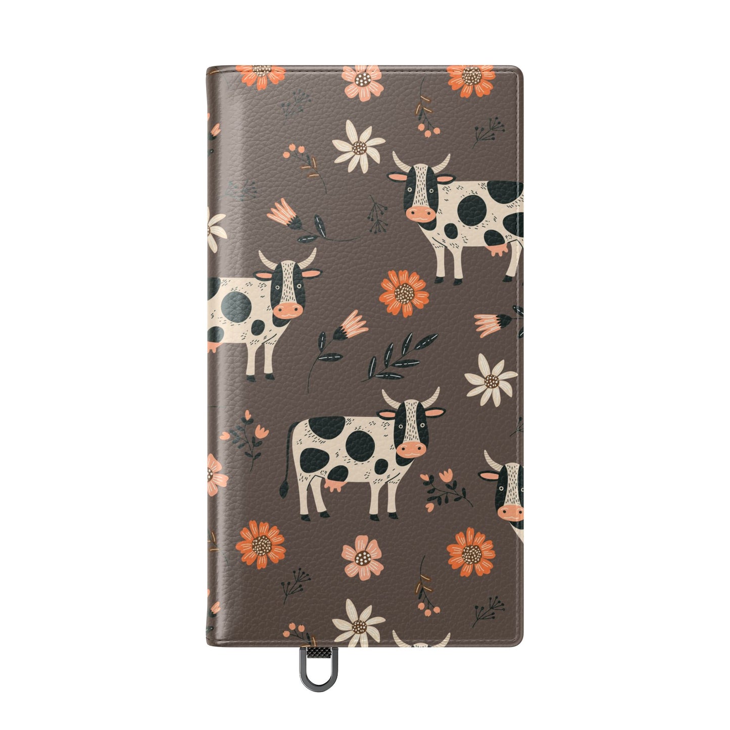 Cow Floral Flip Phone Case – Folklore Farm Pattern Wallet Case