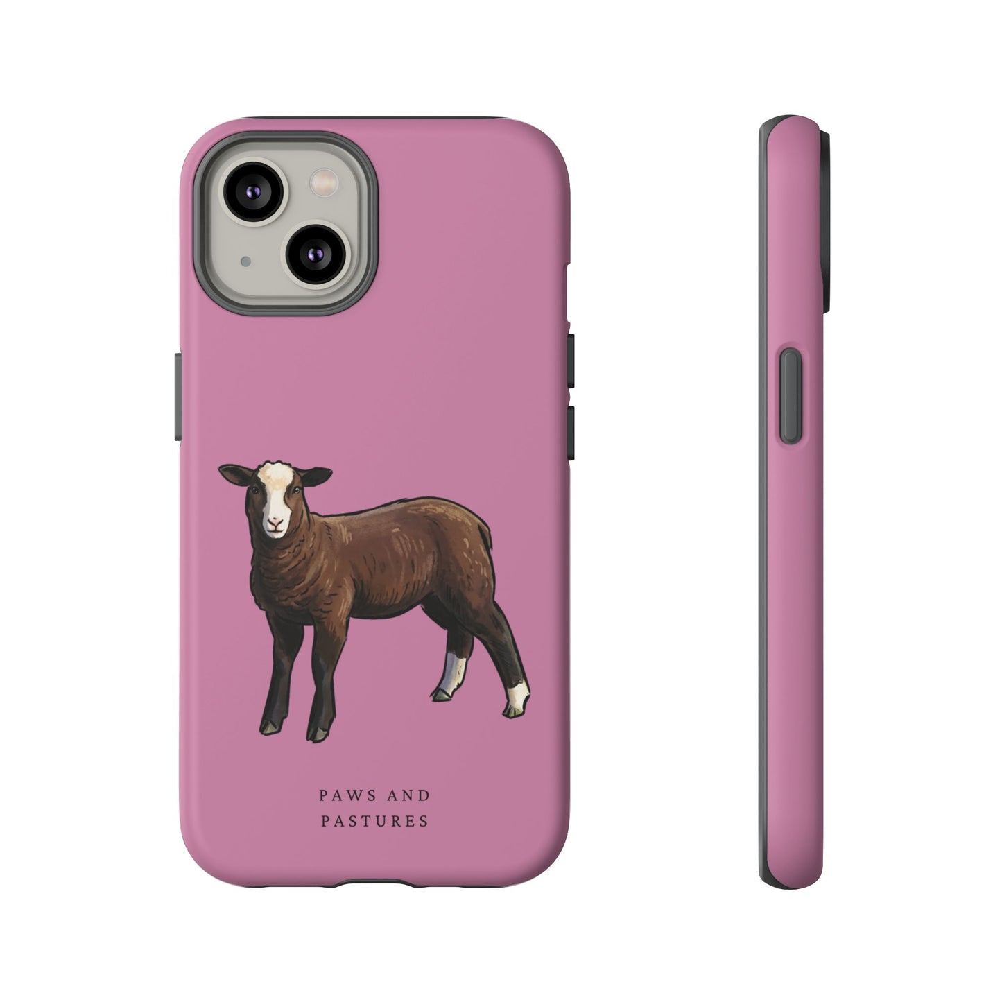 Zwartble Phone Case — Brown Sheep Illustration "Paws and Pastures"