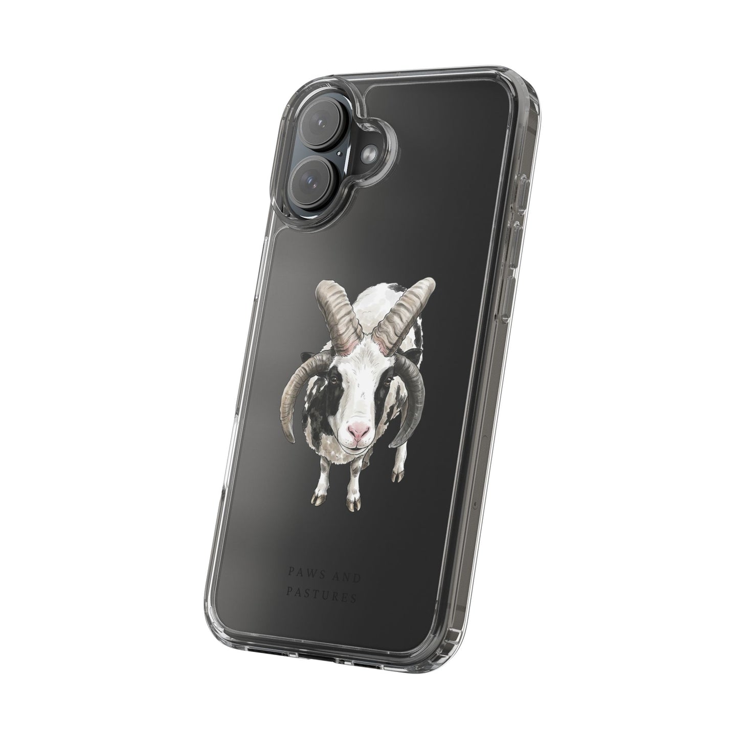 Jacob Sheep Clear Phone Case — Cute Goat Illustration Clear Case for Sheep Lovers