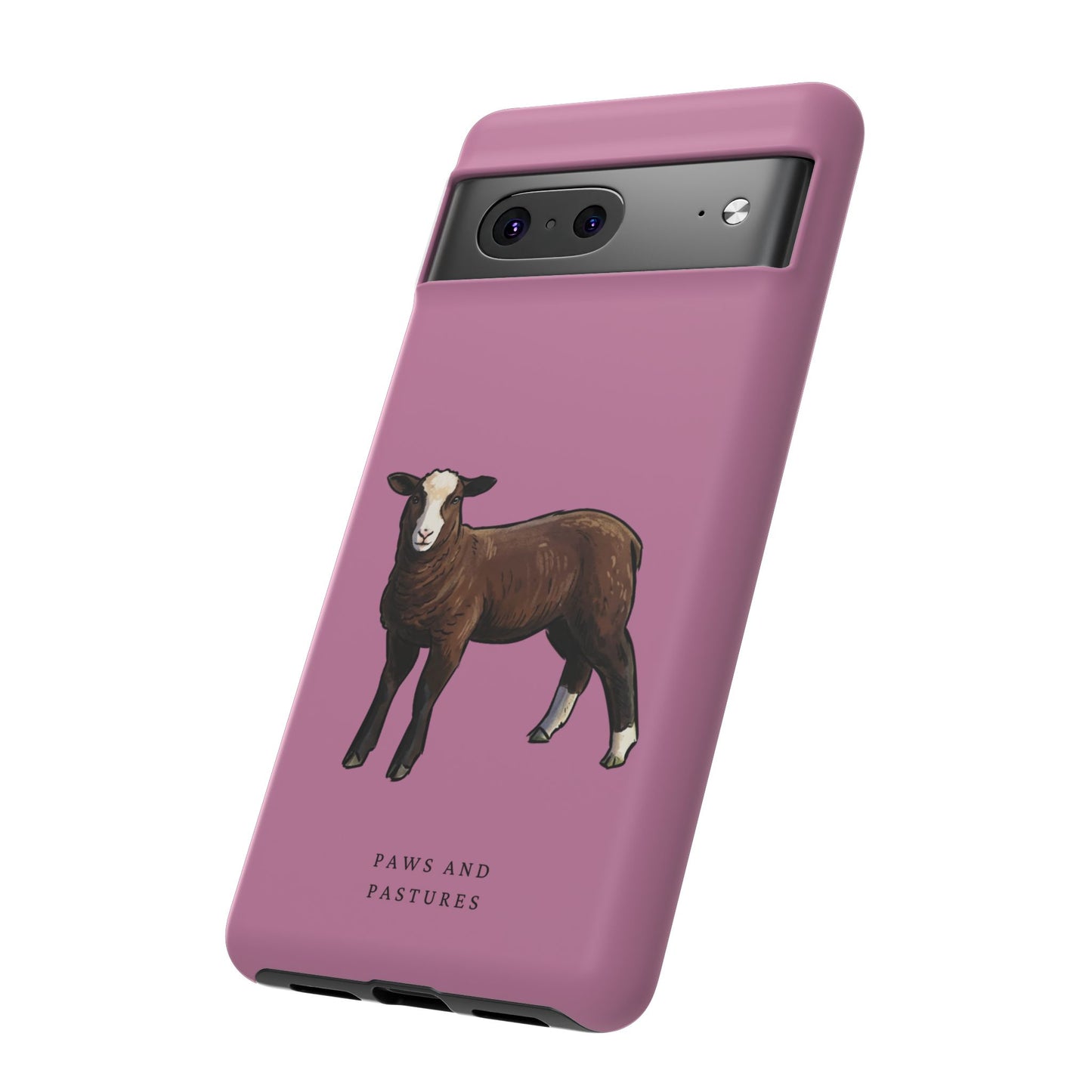 Zwartble Phone Case — Brown Sheep Illustration "Paws and Pastures"