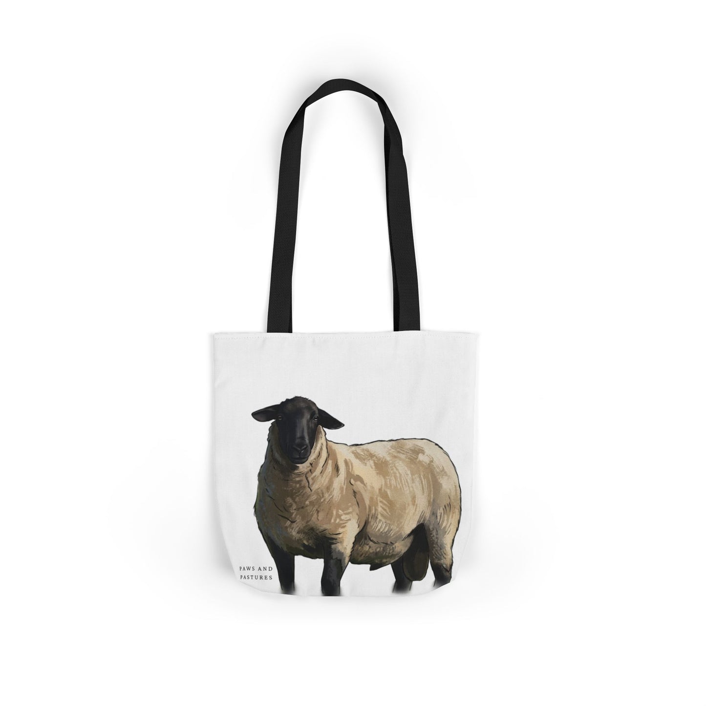 Suffolk Sheep Illustration Canvas Tote Bag – Country Farm Animal Market Tote