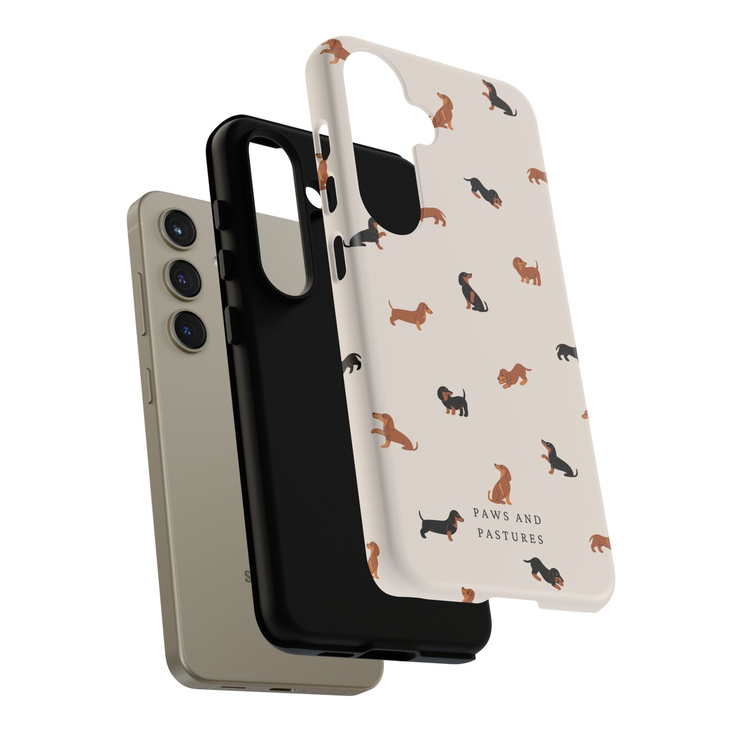 Dachshund Pattern Phone Case — Cute Wiener Dog Protective Cover