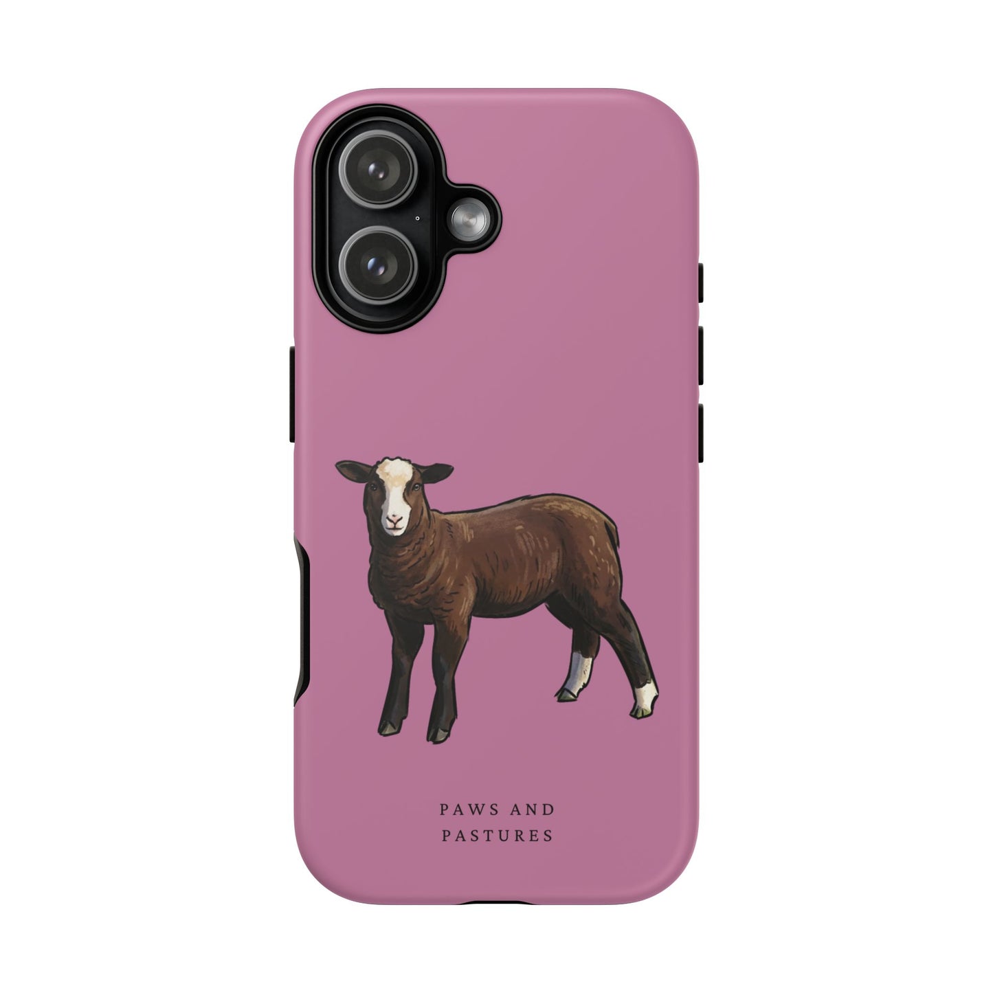 Zwartble Phone Case — Brown Sheep Illustration "Paws and Pastures"