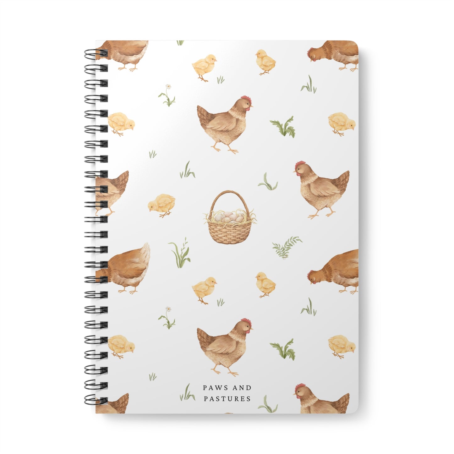 Chicken Pattern Wirobound Softcover Notebook, A5
