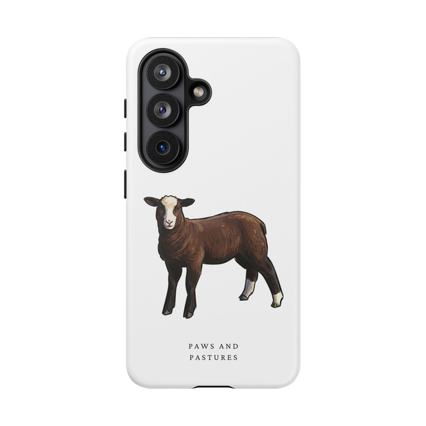 Zwartble Phone Case — Brown Sheep Illustration "Paws and Pastures"