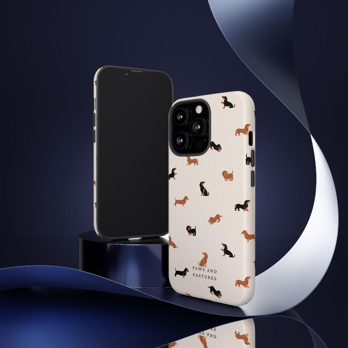 Dachshund Pattern Phone Case — Cute Wiener Dog Protective Cover
