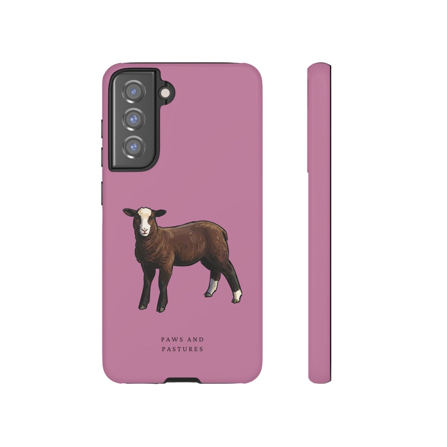 Zwartble Phone Case — Brown Sheep Illustration "Paws and Pastures"