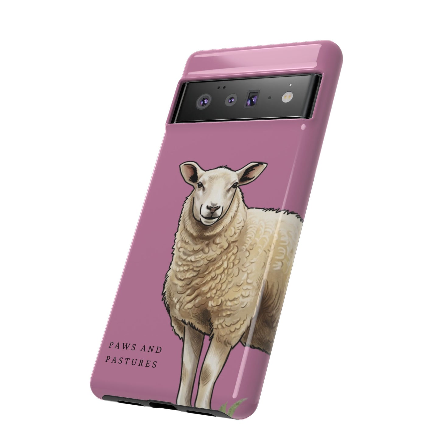 Pink Sheep Illustration Tough Phone Case