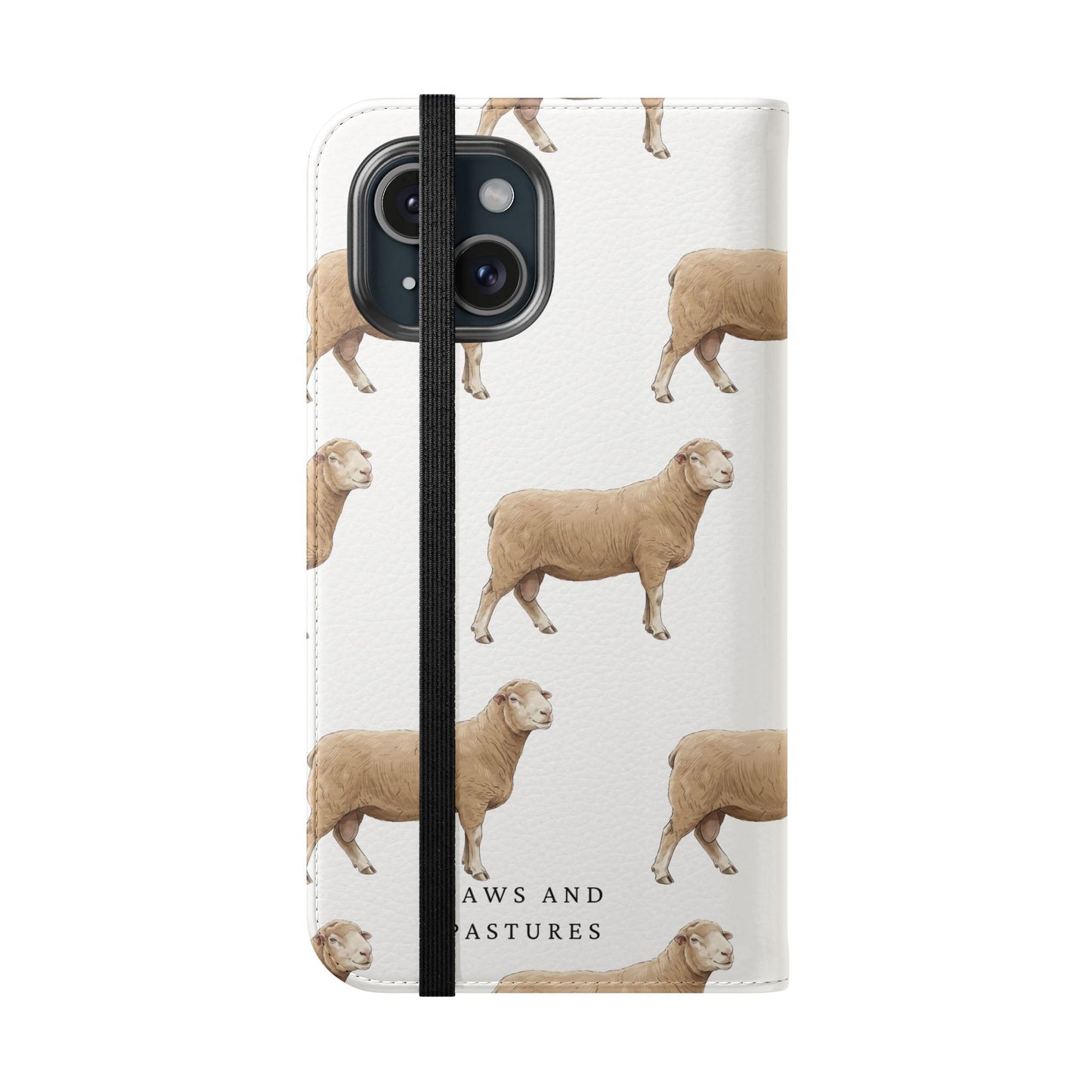 Sheep Pattern iPhone Flip Case
