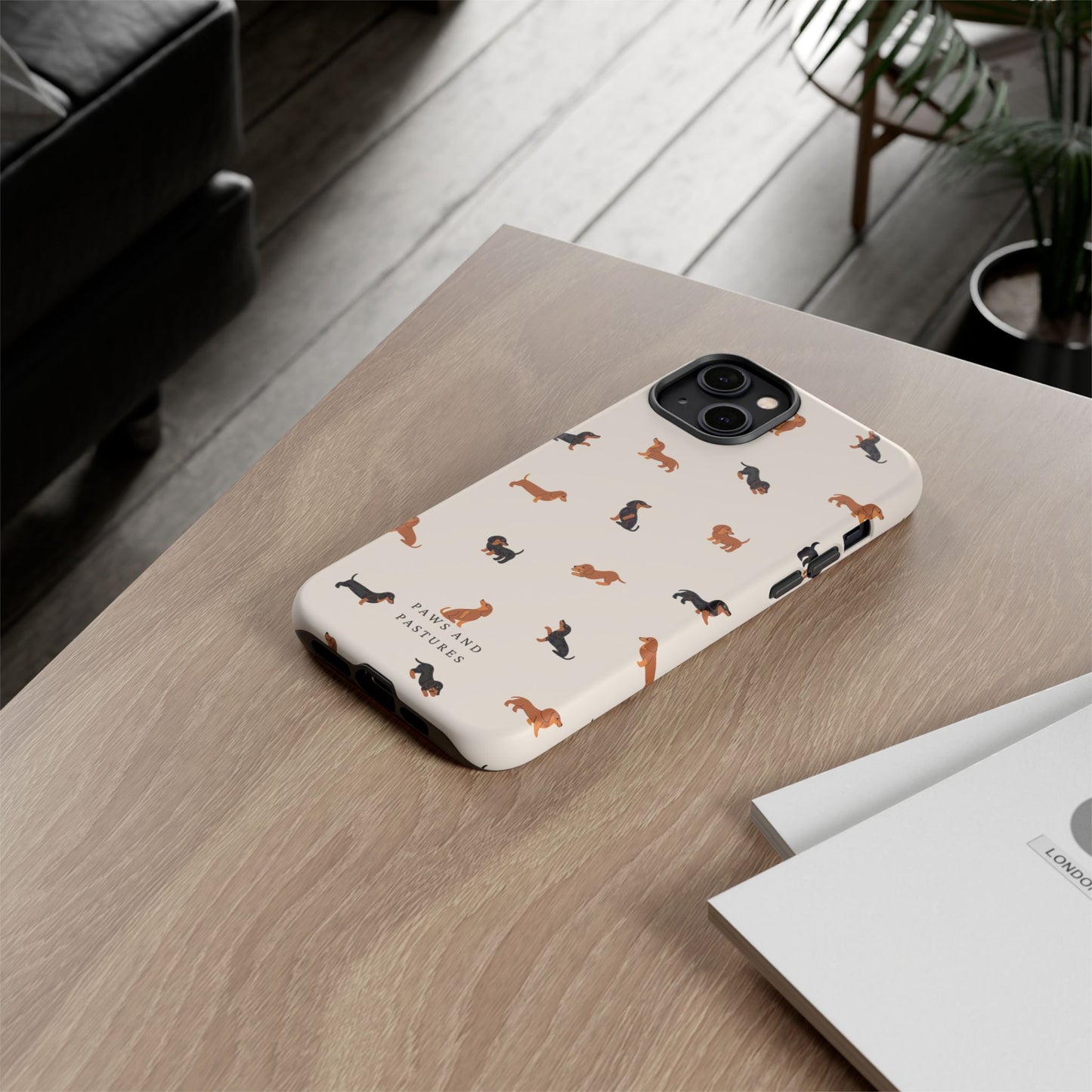 Dachshund Pattern Phone Case — Cute Wiener Dog Protective Cover