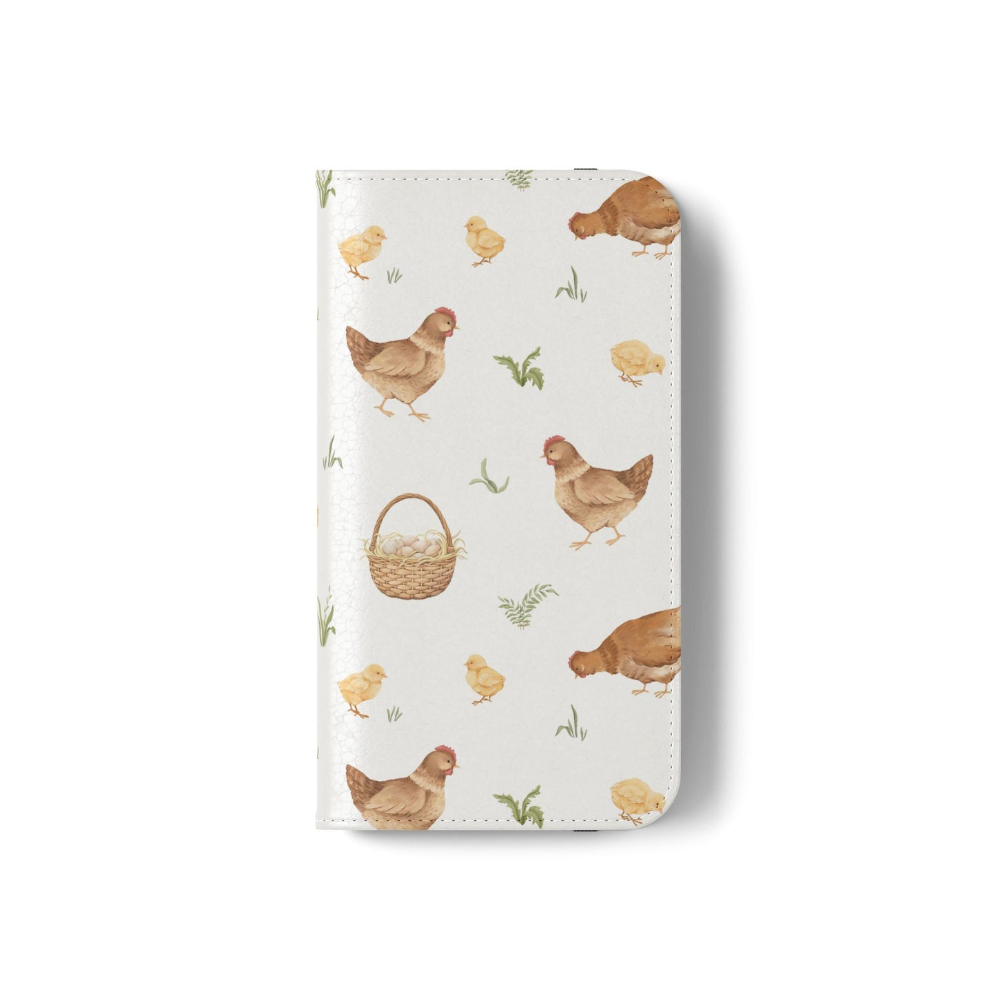 Flip Case – Watercolor Chickens & Baskets Phone Wallet Case