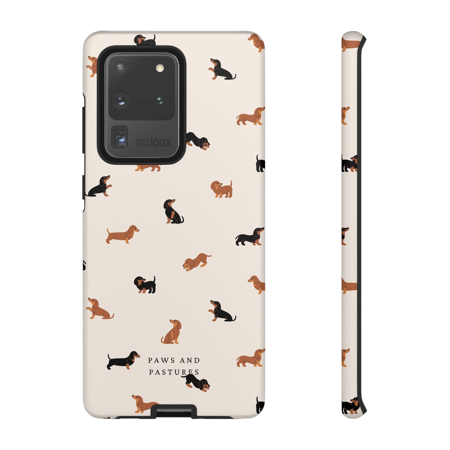 Dachshund Pattern Phone Case — Cute Wiener Dog Protective Cover