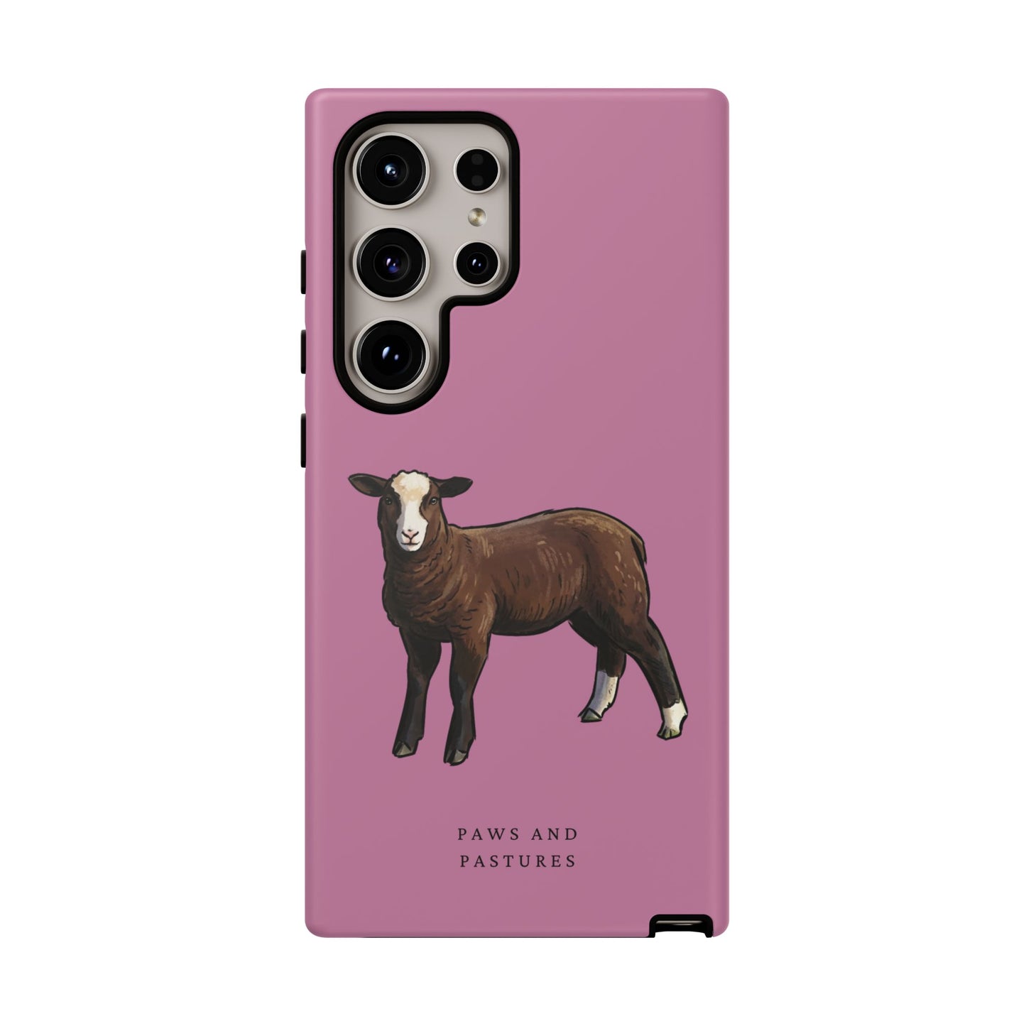Zwartble Phone Case — Brown Sheep Illustration "Paws and Pastures"