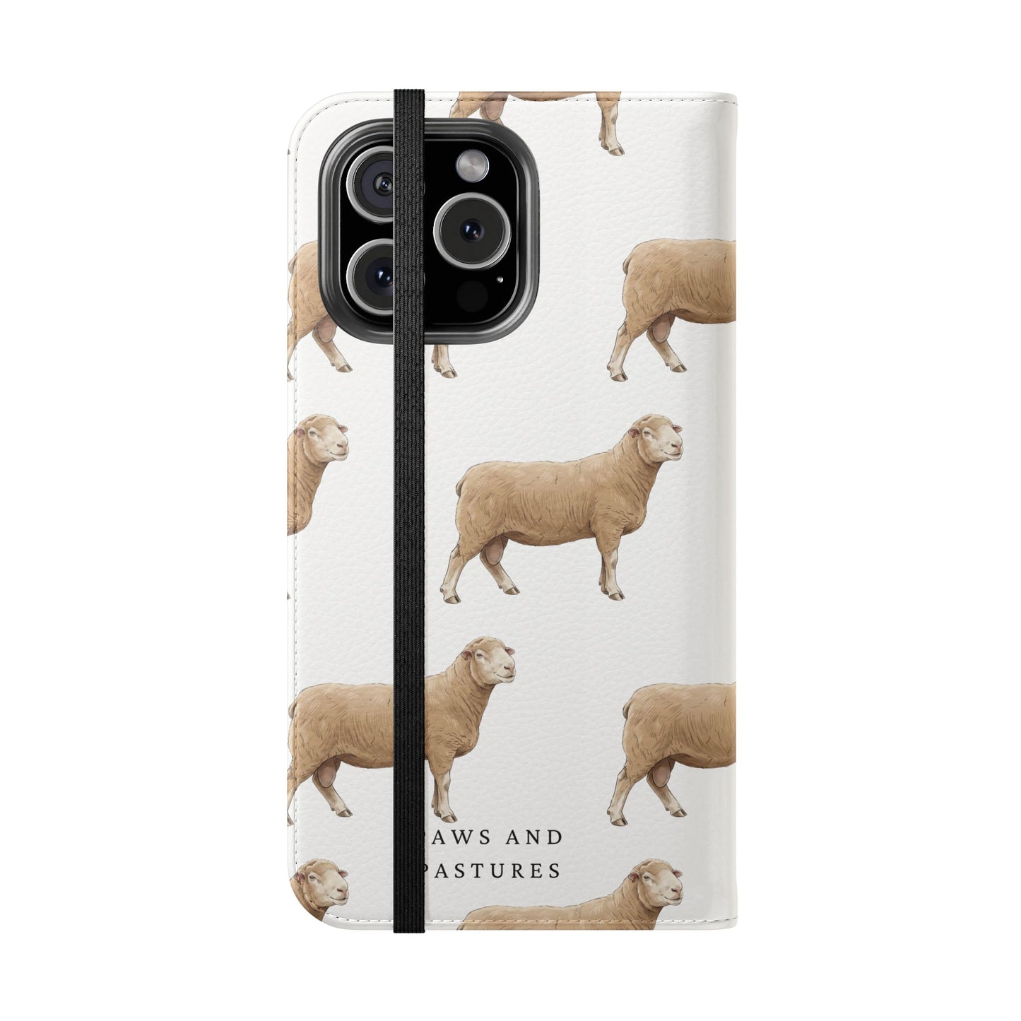 Sheep Pattern iPhone Flip Case