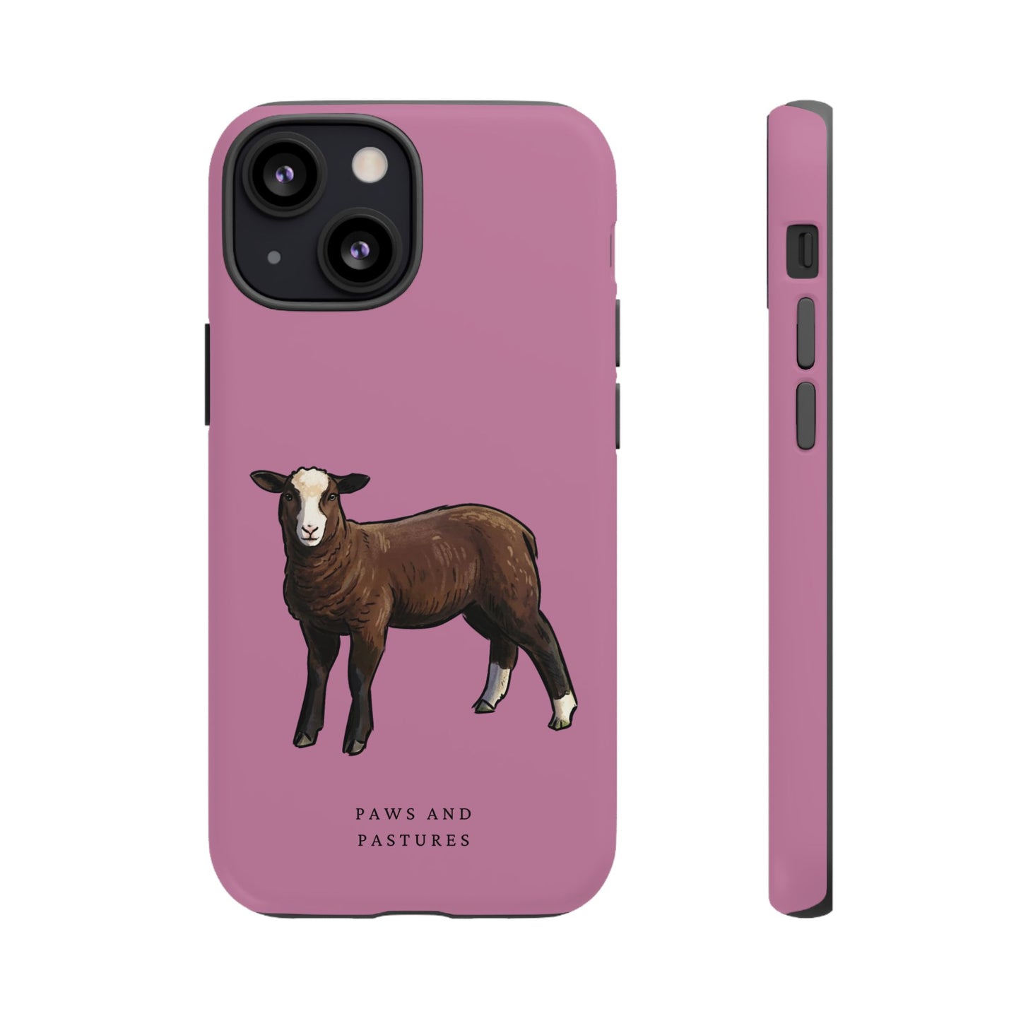 Zwartble Phone Case — Brown Sheep Illustration "Paws and Pastures"