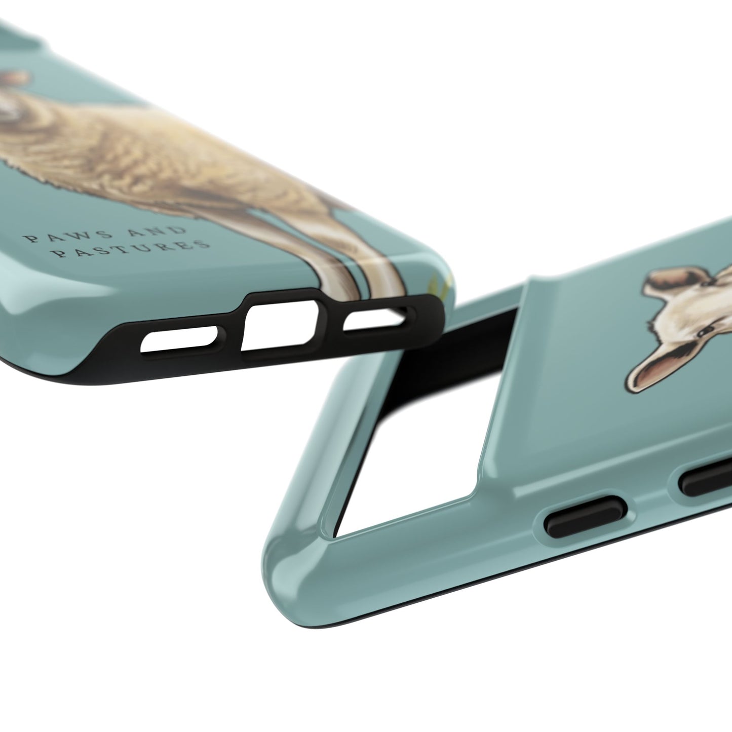 Teal Sheep Illustration Tough Phone Case