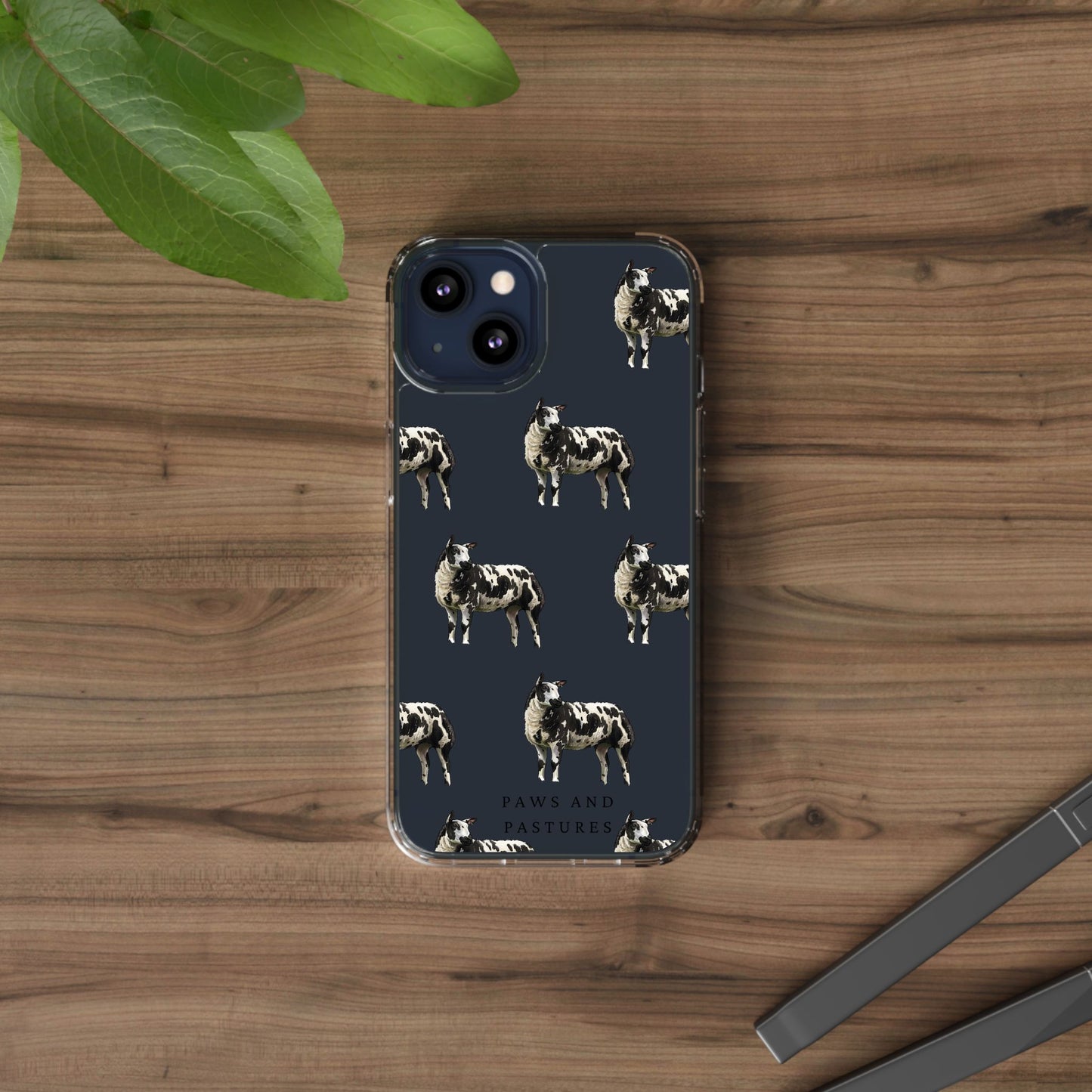 Dutch Spotted Sheep Pattern iPhone Clear Case
